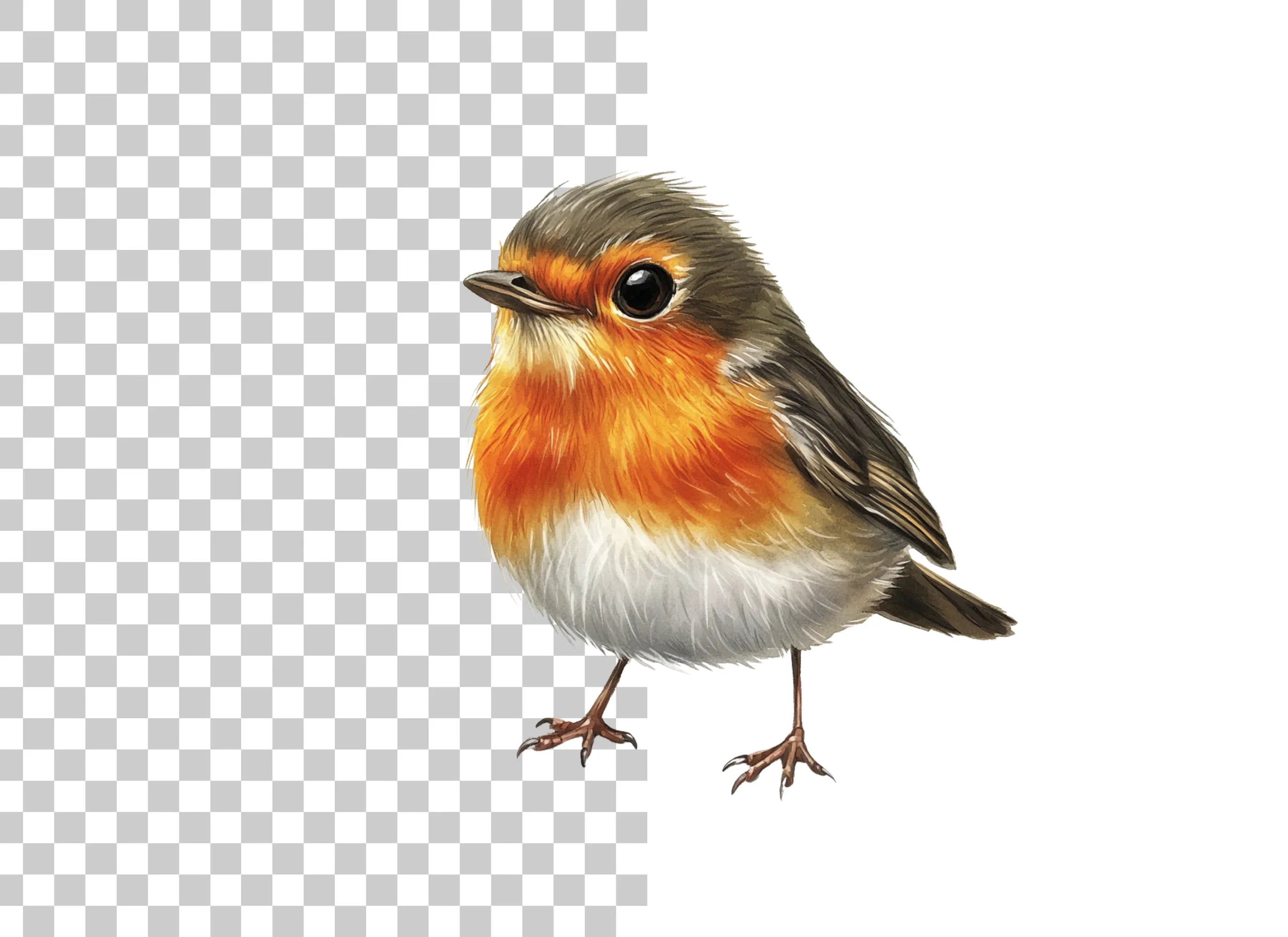Cute Robin Bird Clipart Bundle