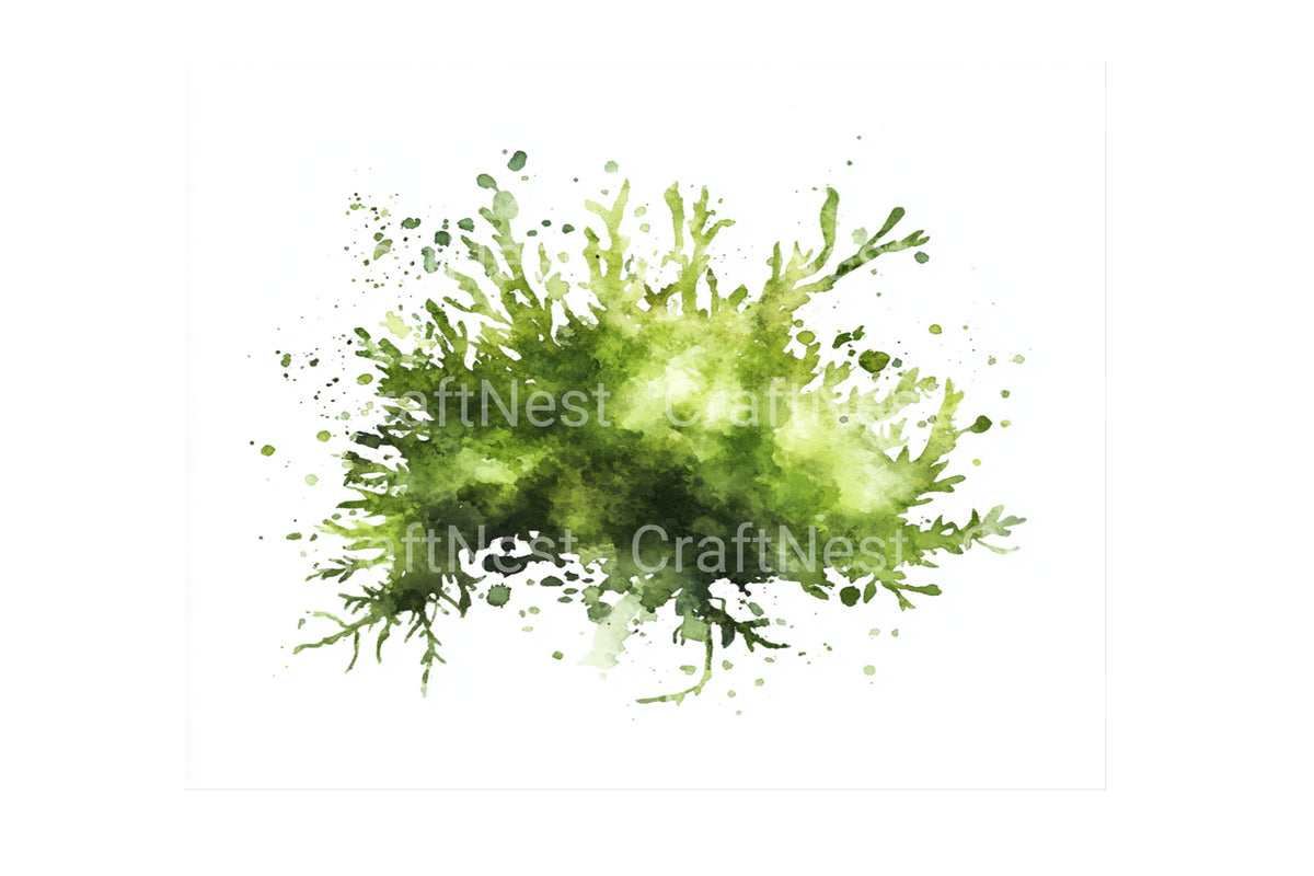 Mossy Green Foliage Designs Clipart Bundle