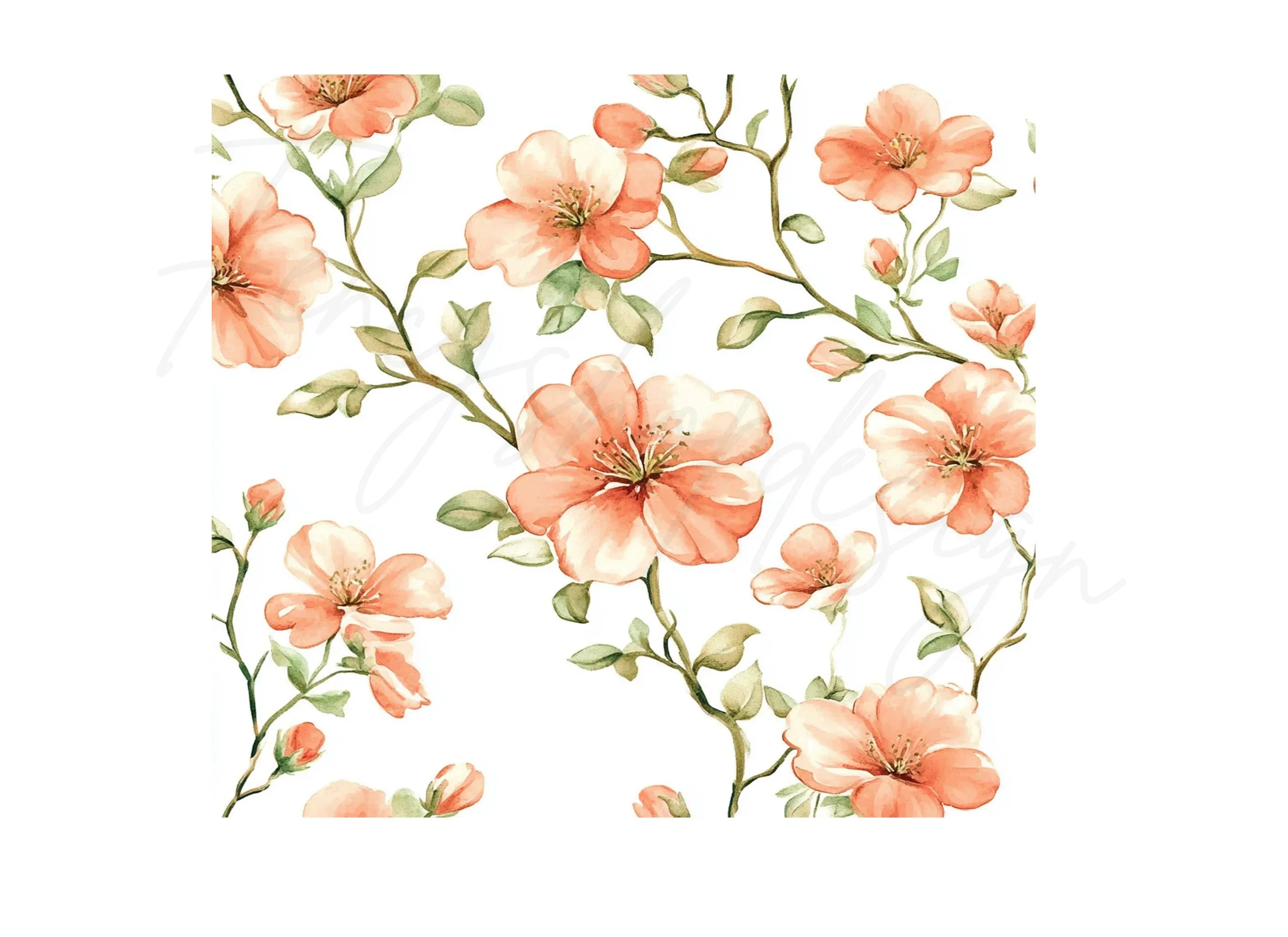 Peach Blossom Clipart Bundle