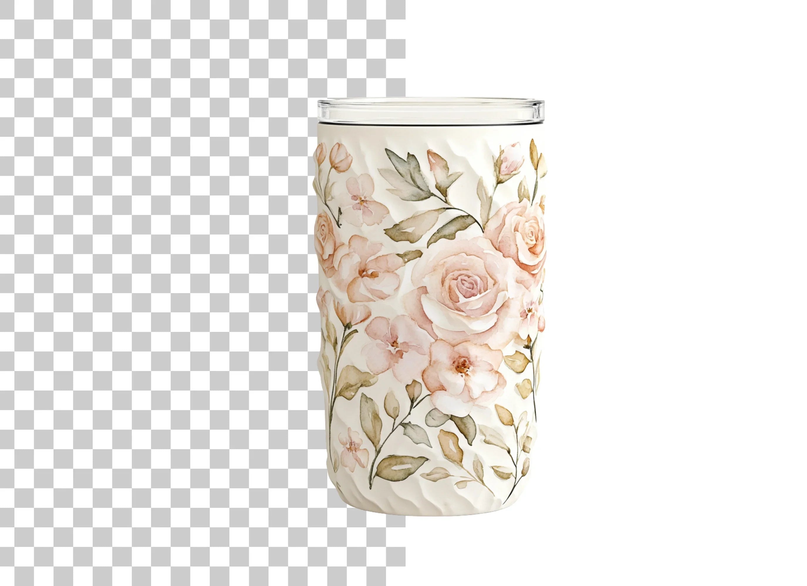 Elegant Floral Tumbler Clipart Bundle