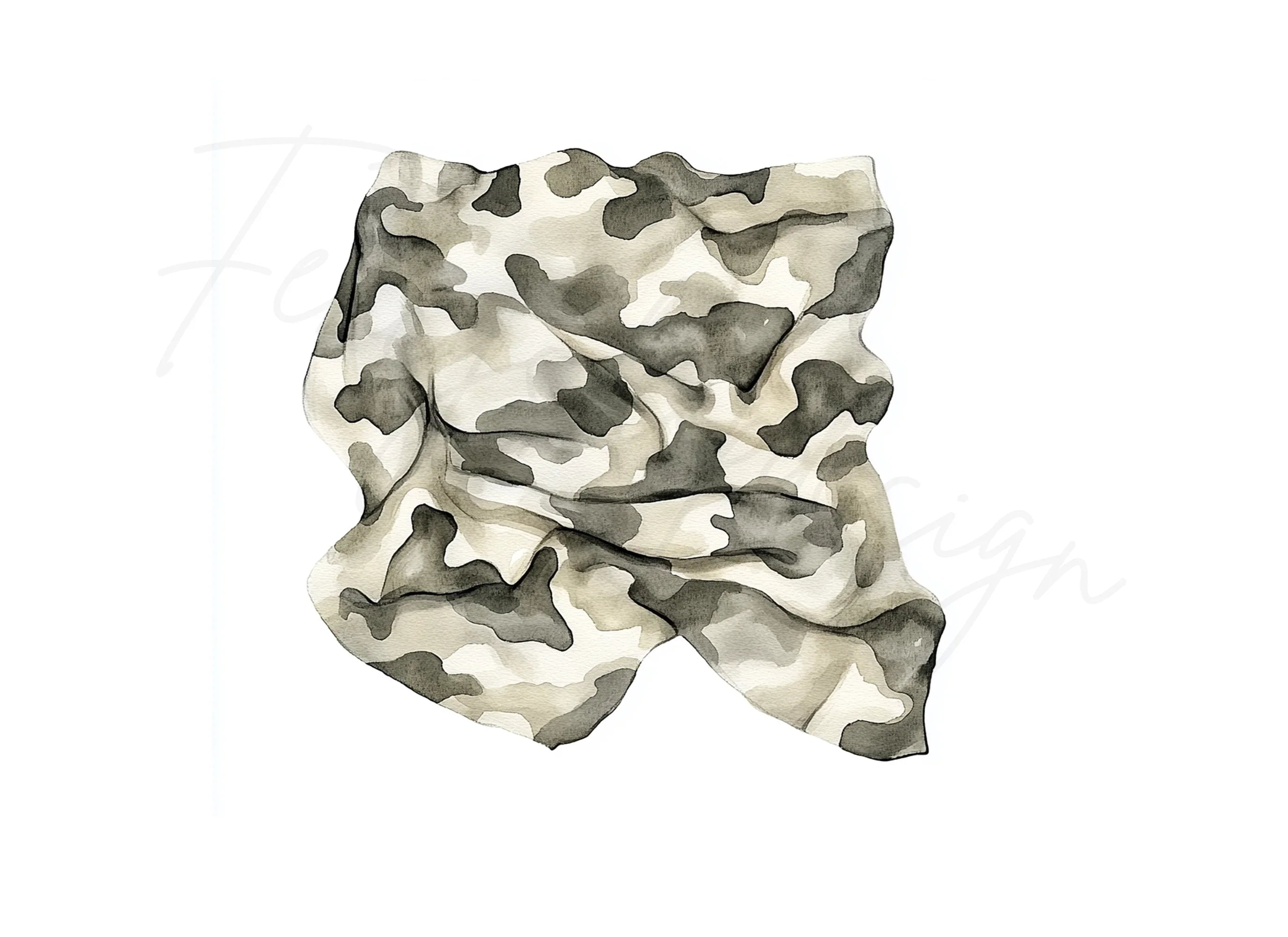 Camouflage Pattern Clipart Bundle