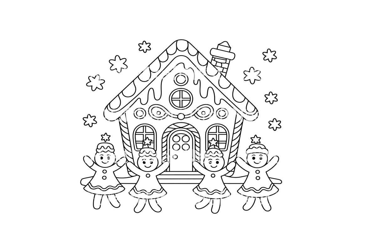 Gingerbread House Friends Coloring Books