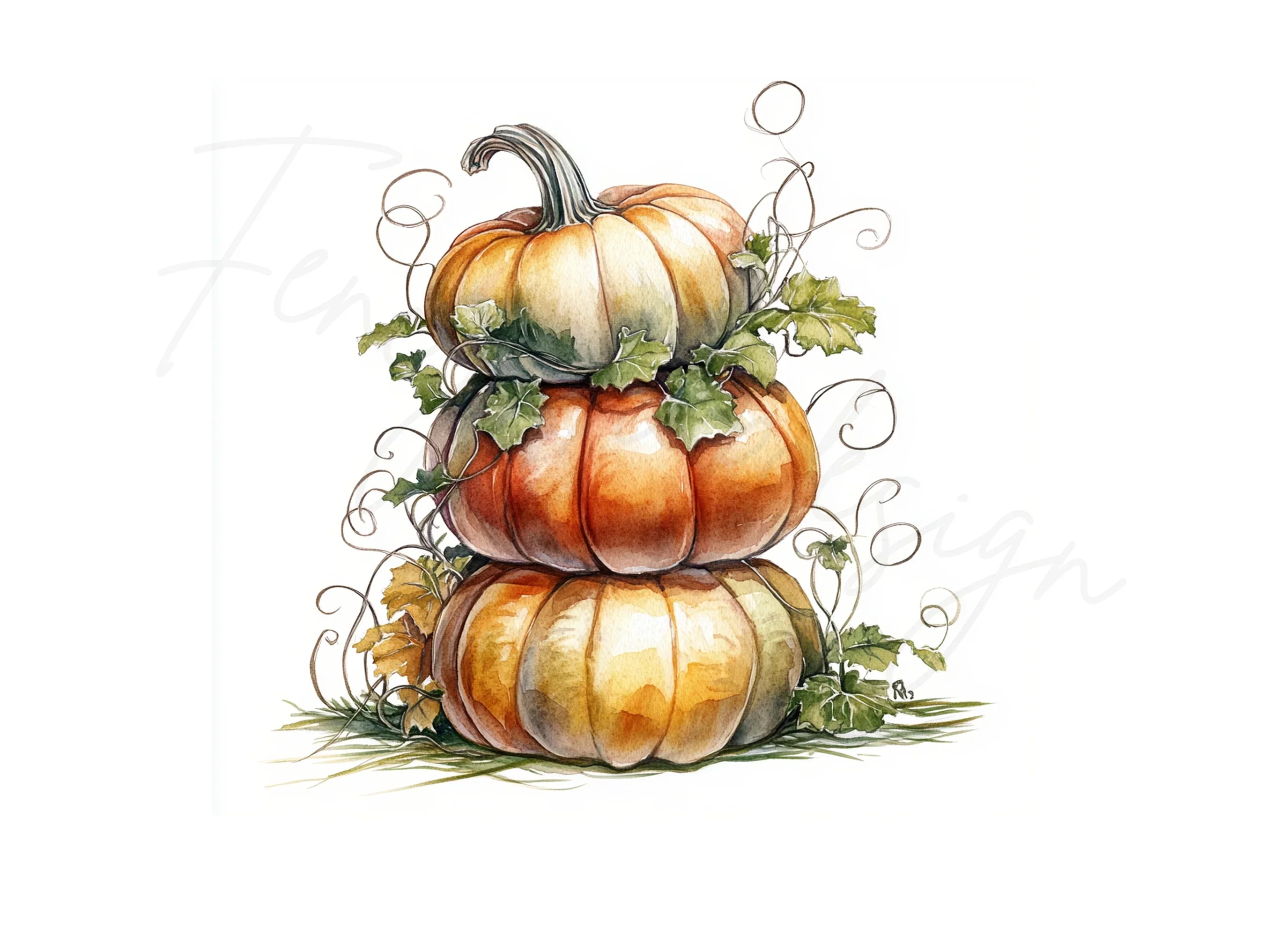 Pumpkin Stacks Clipart Bundle