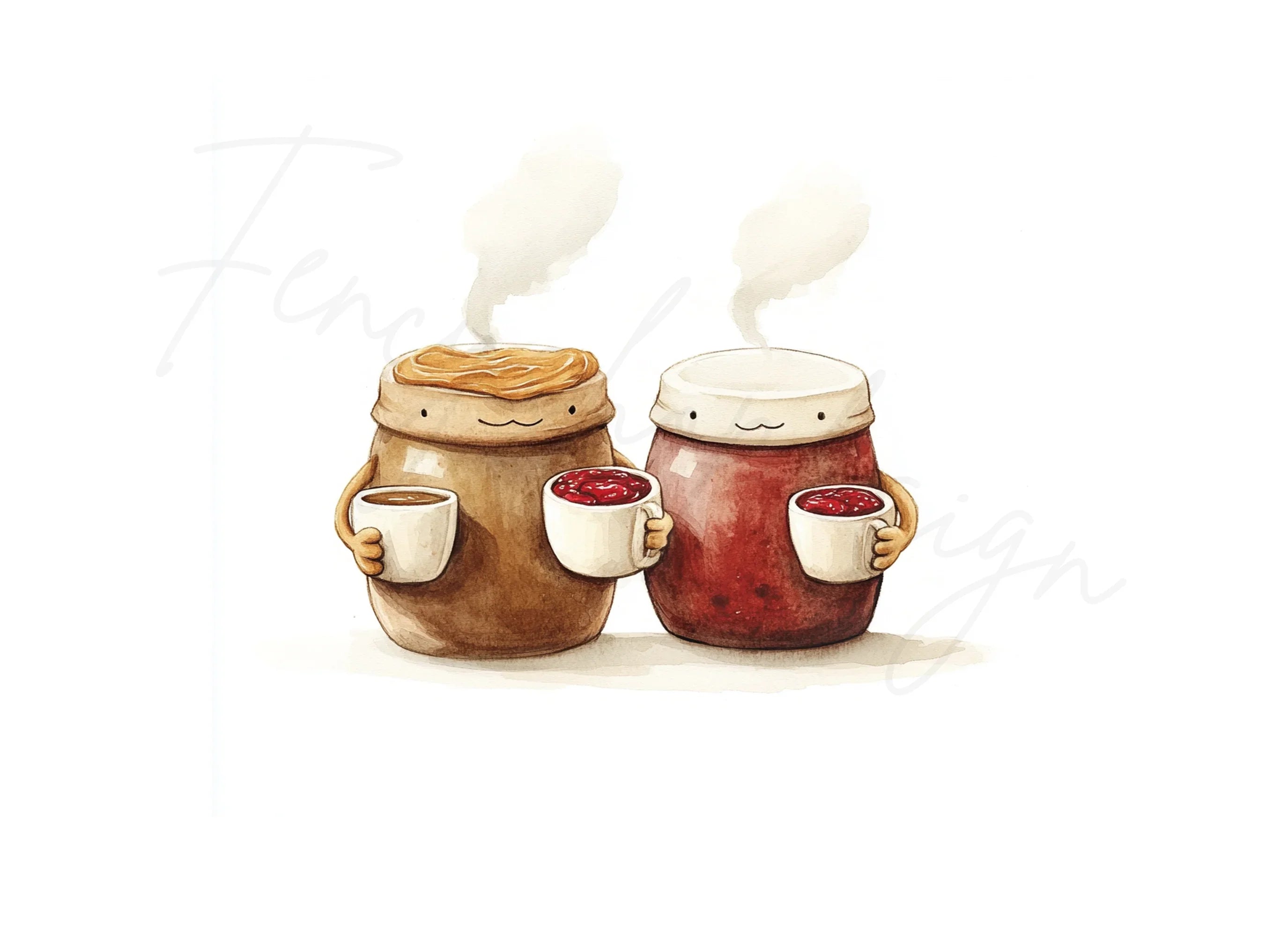 Cute Peanut Butter and Jelly Clipart Bundle