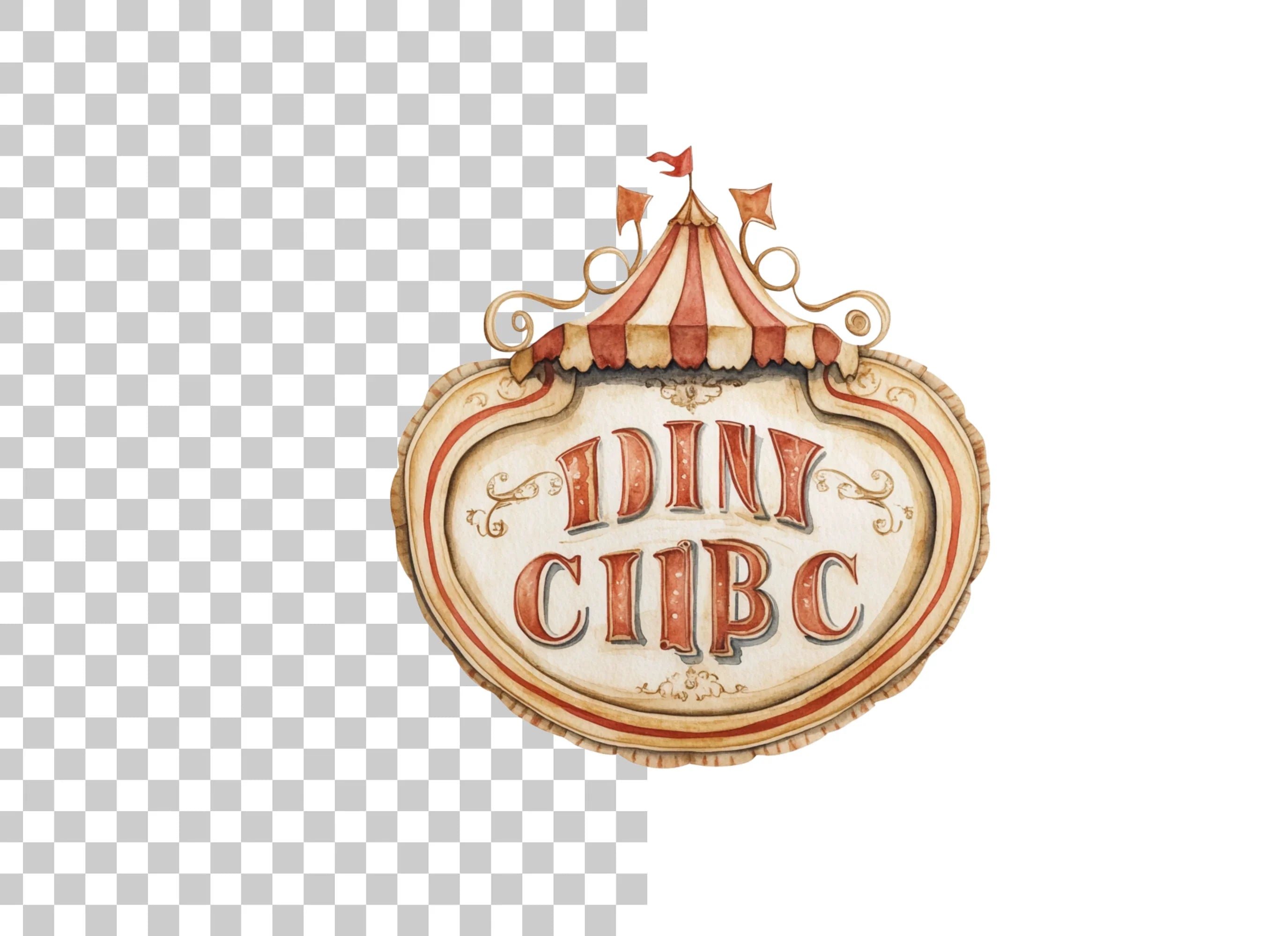 Vintage Circus Signboard Clipart Bundle