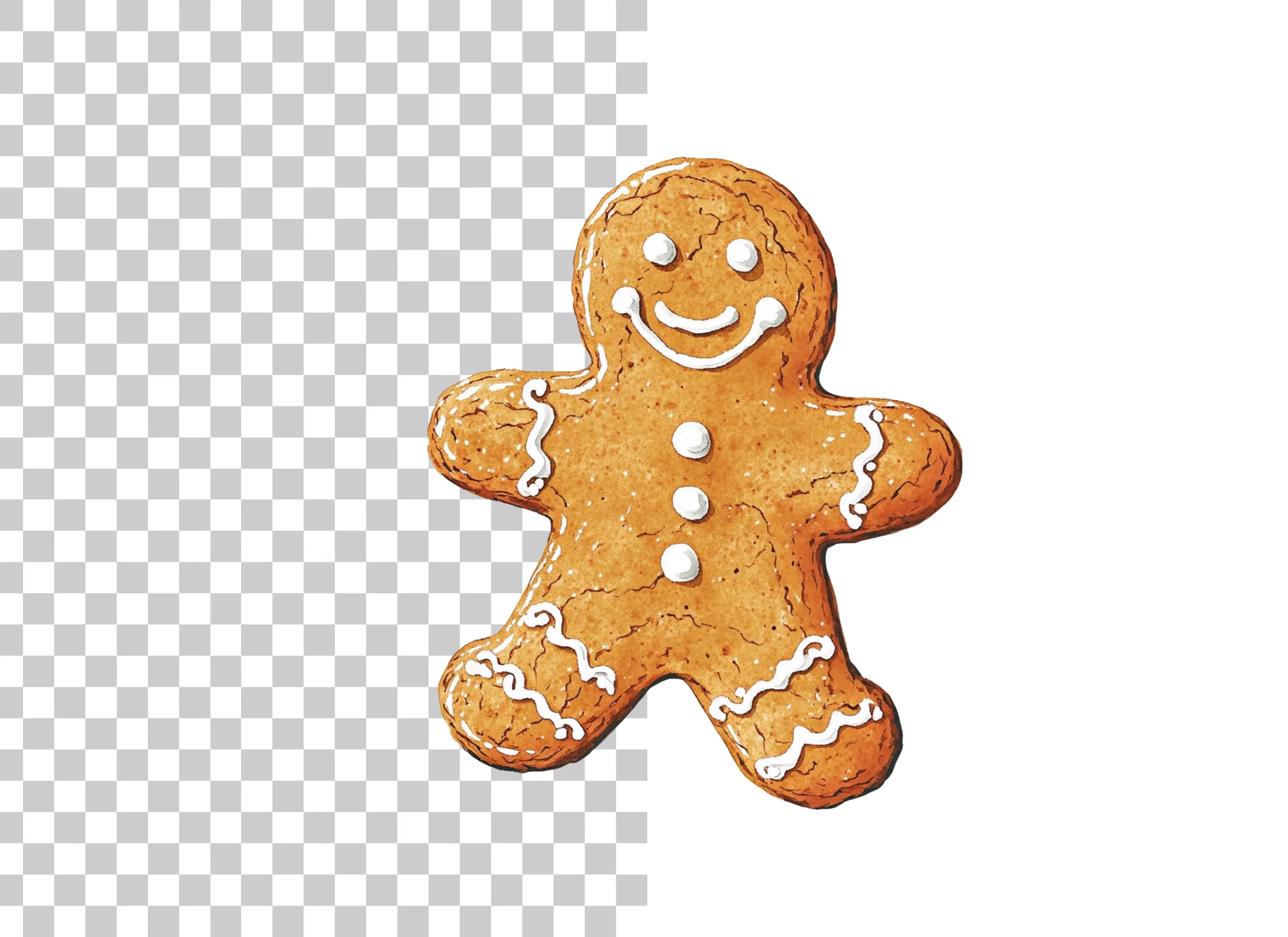 Cute Gingerbread Man Clipart Bundle
