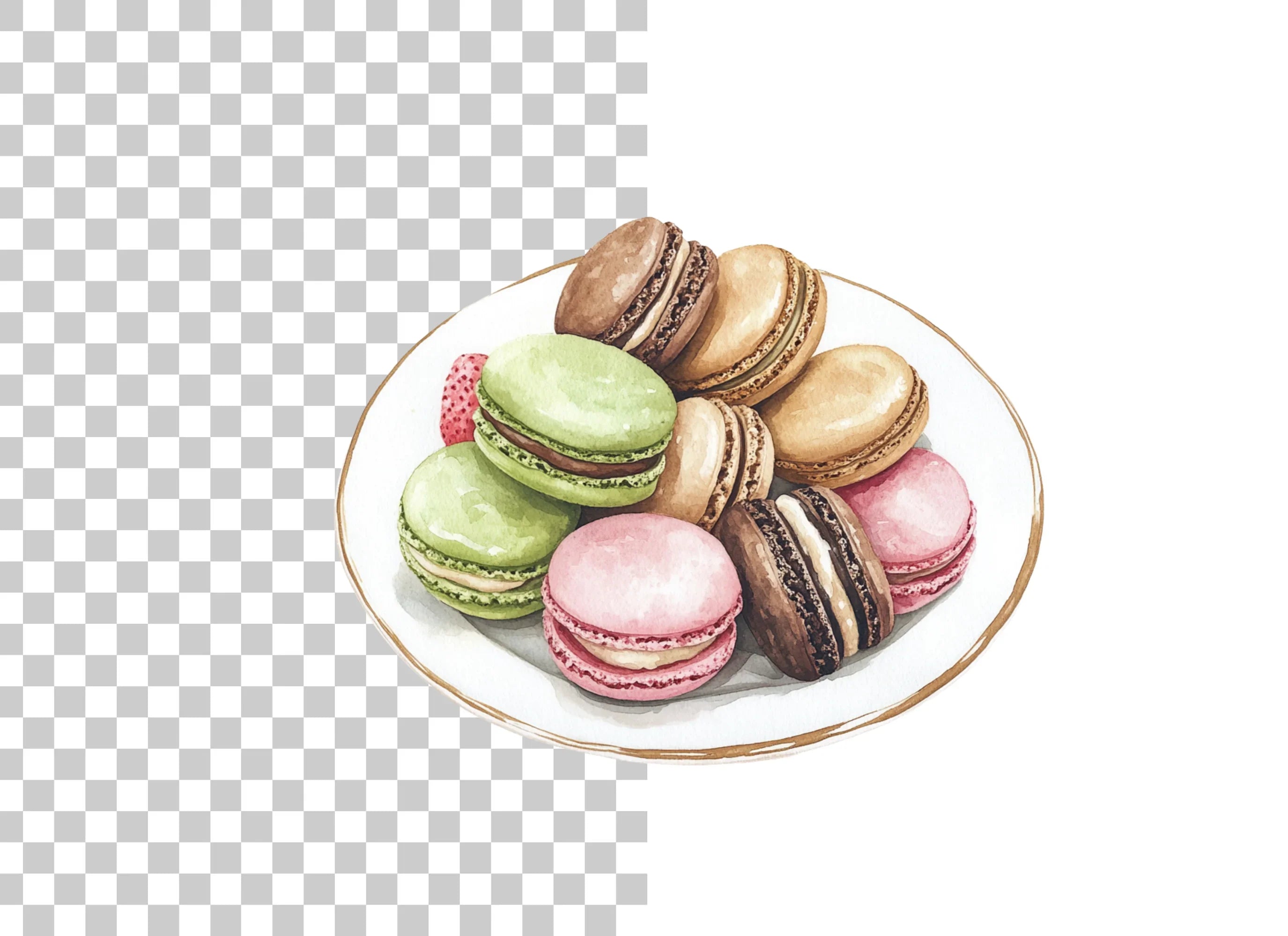 Delicious Macaron Clipart Bundle