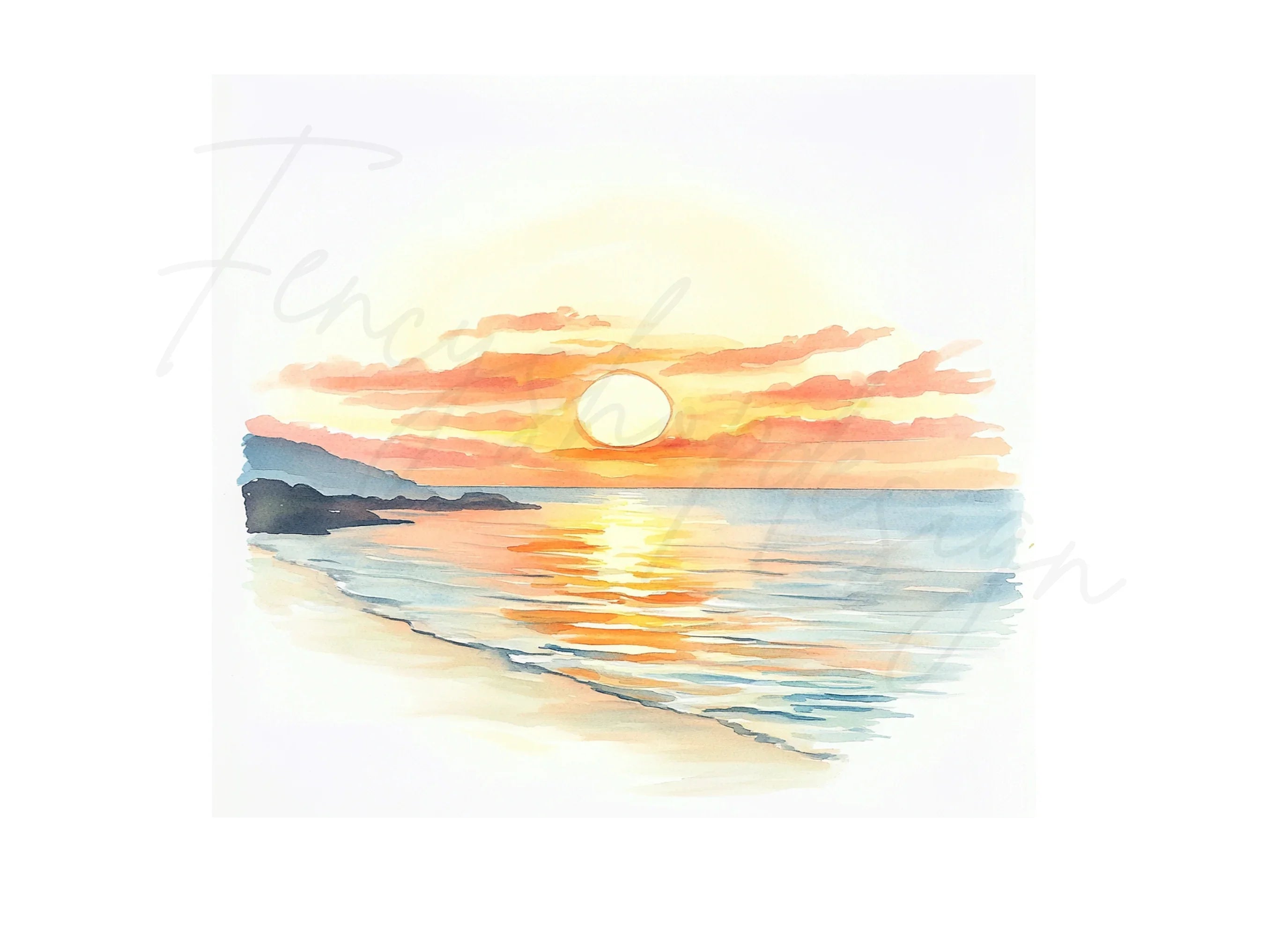 Sunset Beach Clipart Bundle