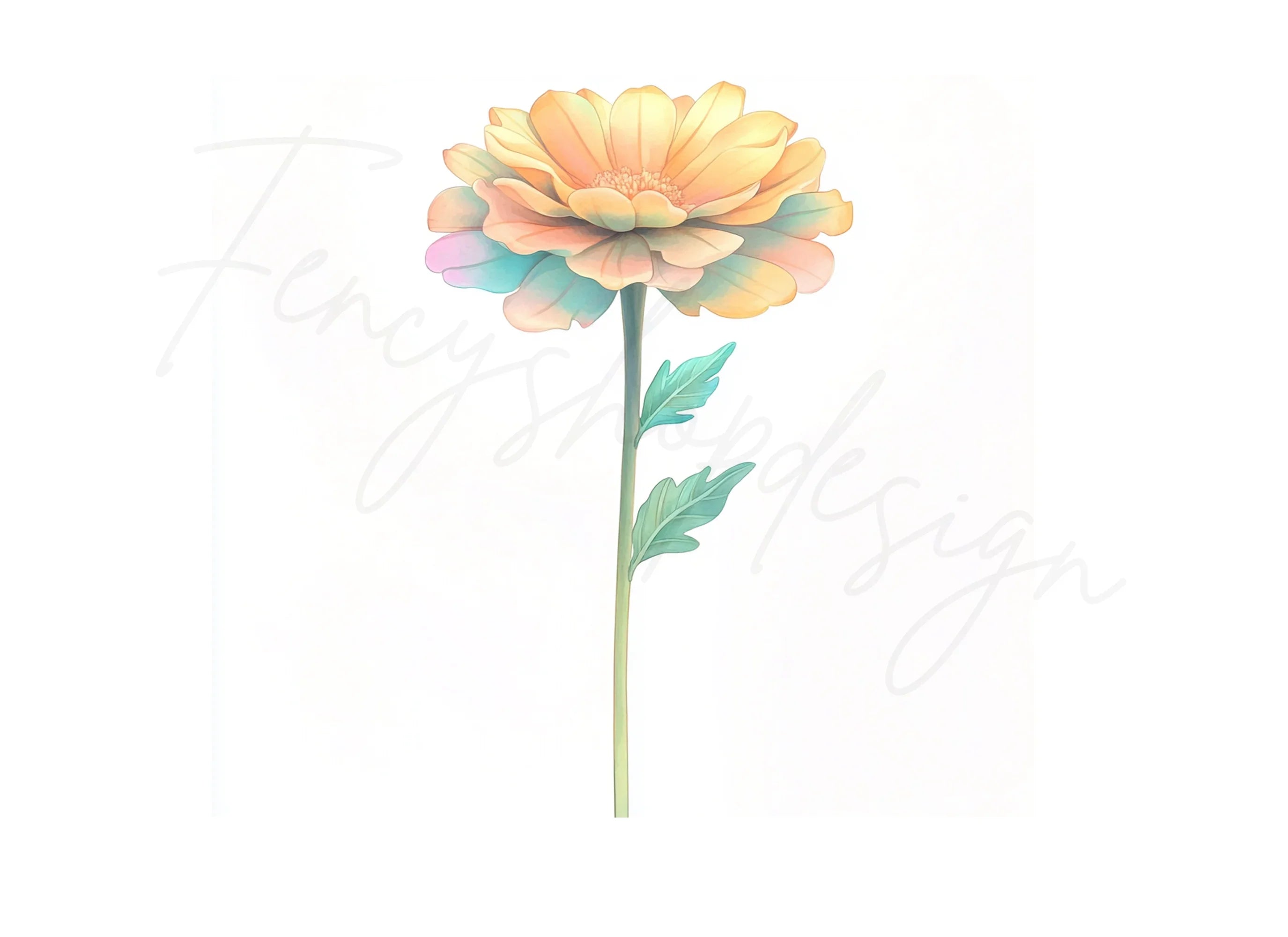 Soft Pastel Flowers Clipart Bundle