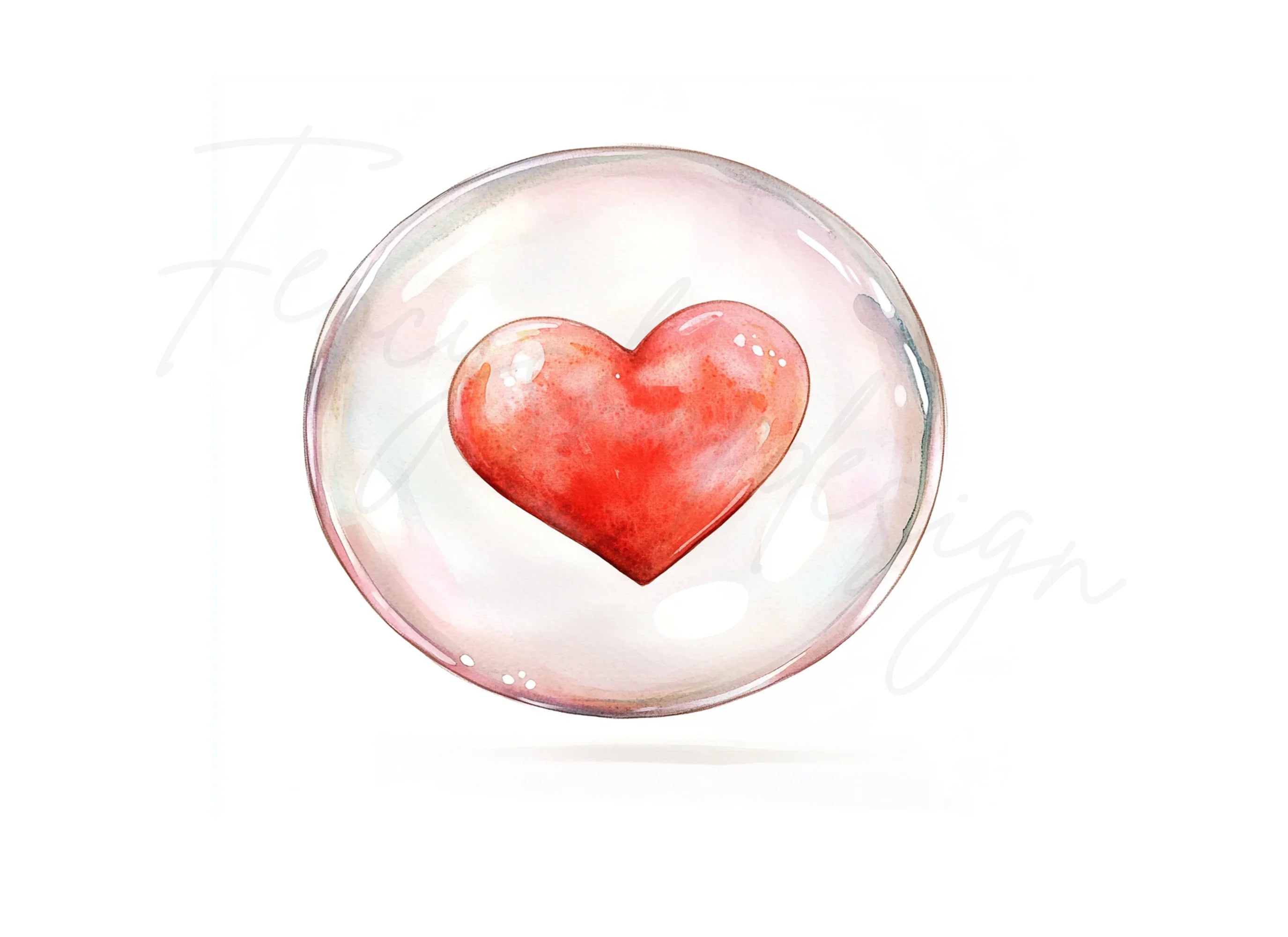 Hearts in Bubbles Clipart Bundle