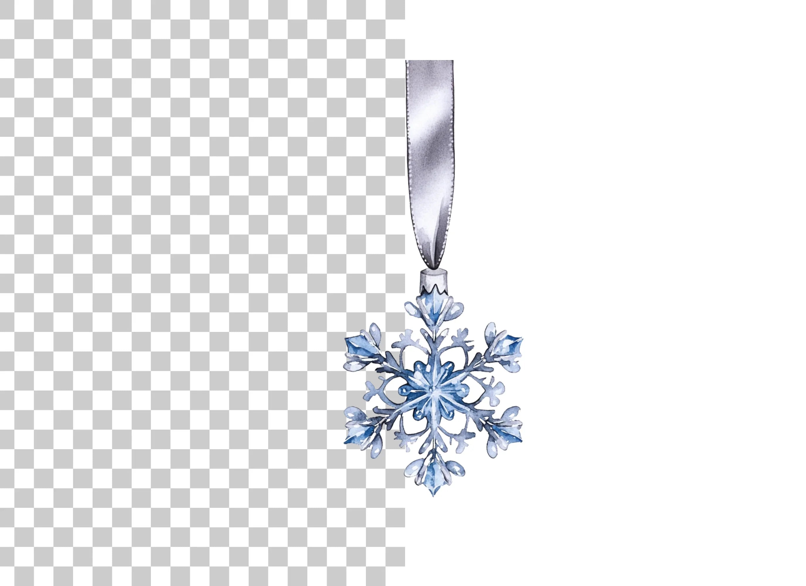Elegant Snowflake Ornament Clipart Bundle