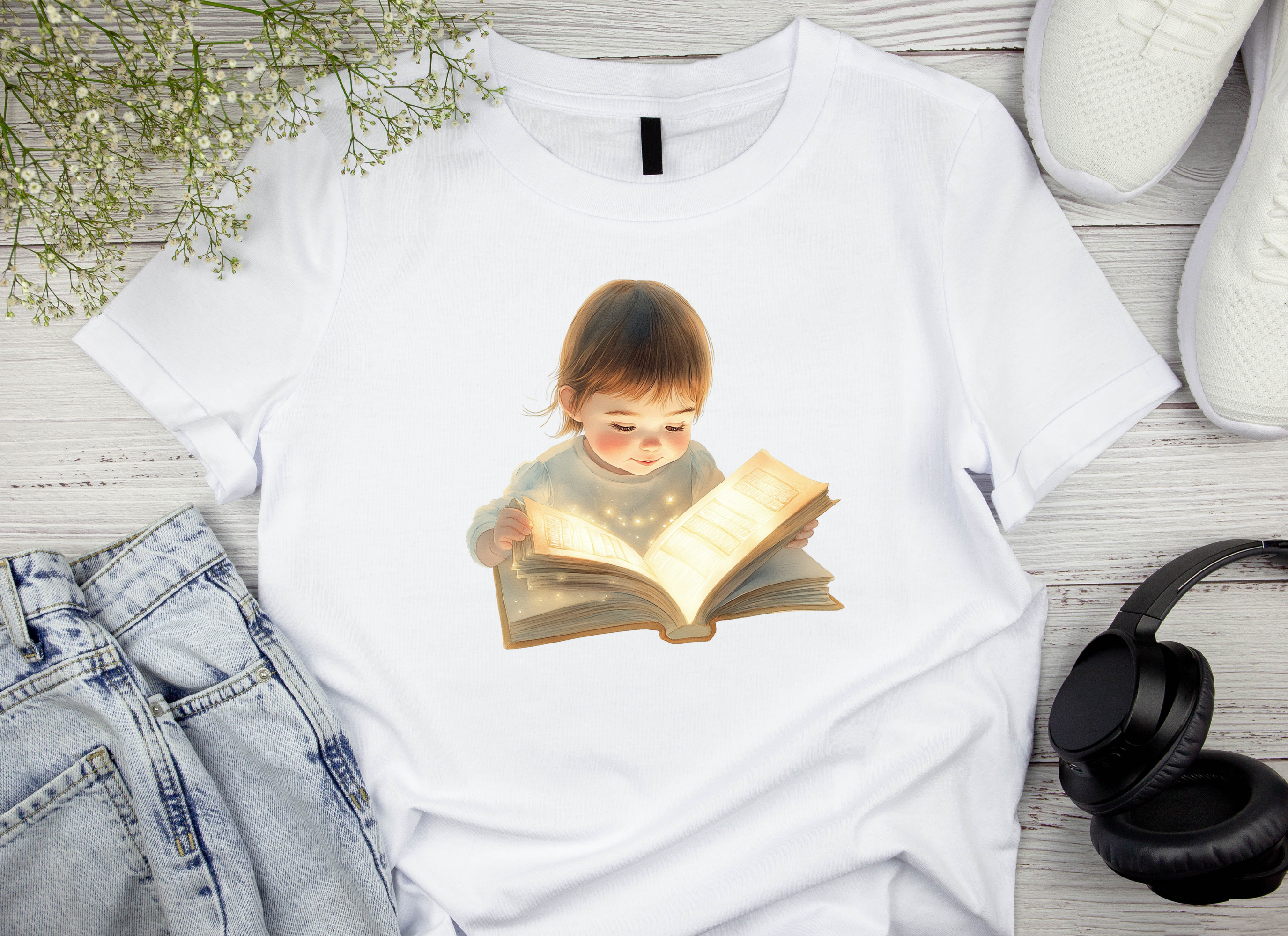 Child Reading Magic Book Clipart Bundle