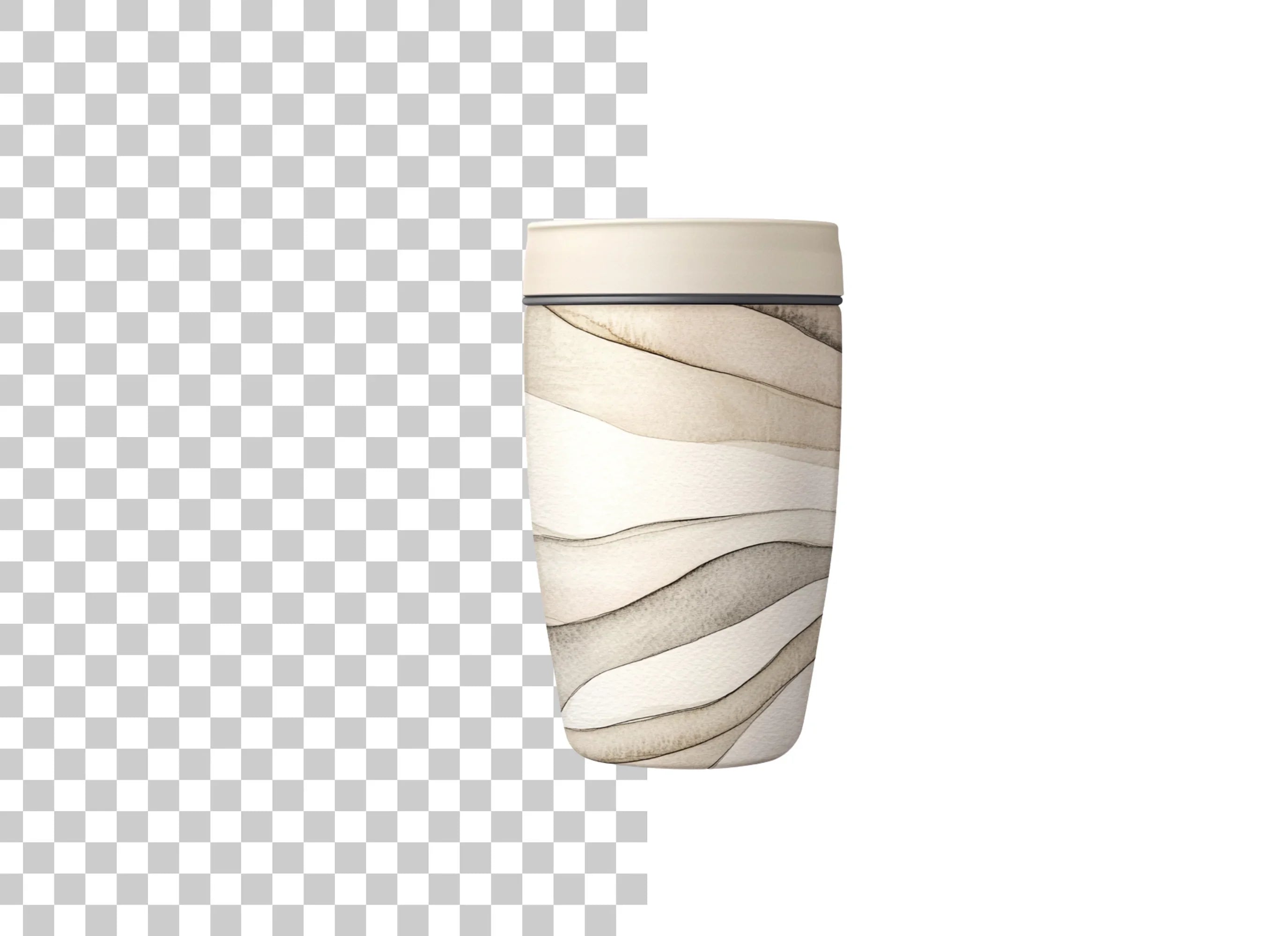 Minimalist Wavy Tumbler Clipart Bundle