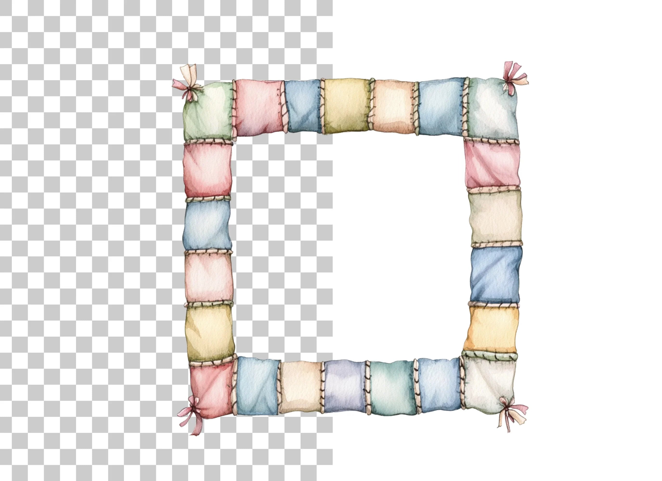 Patchwork Quilt Frames Clipart Bundle