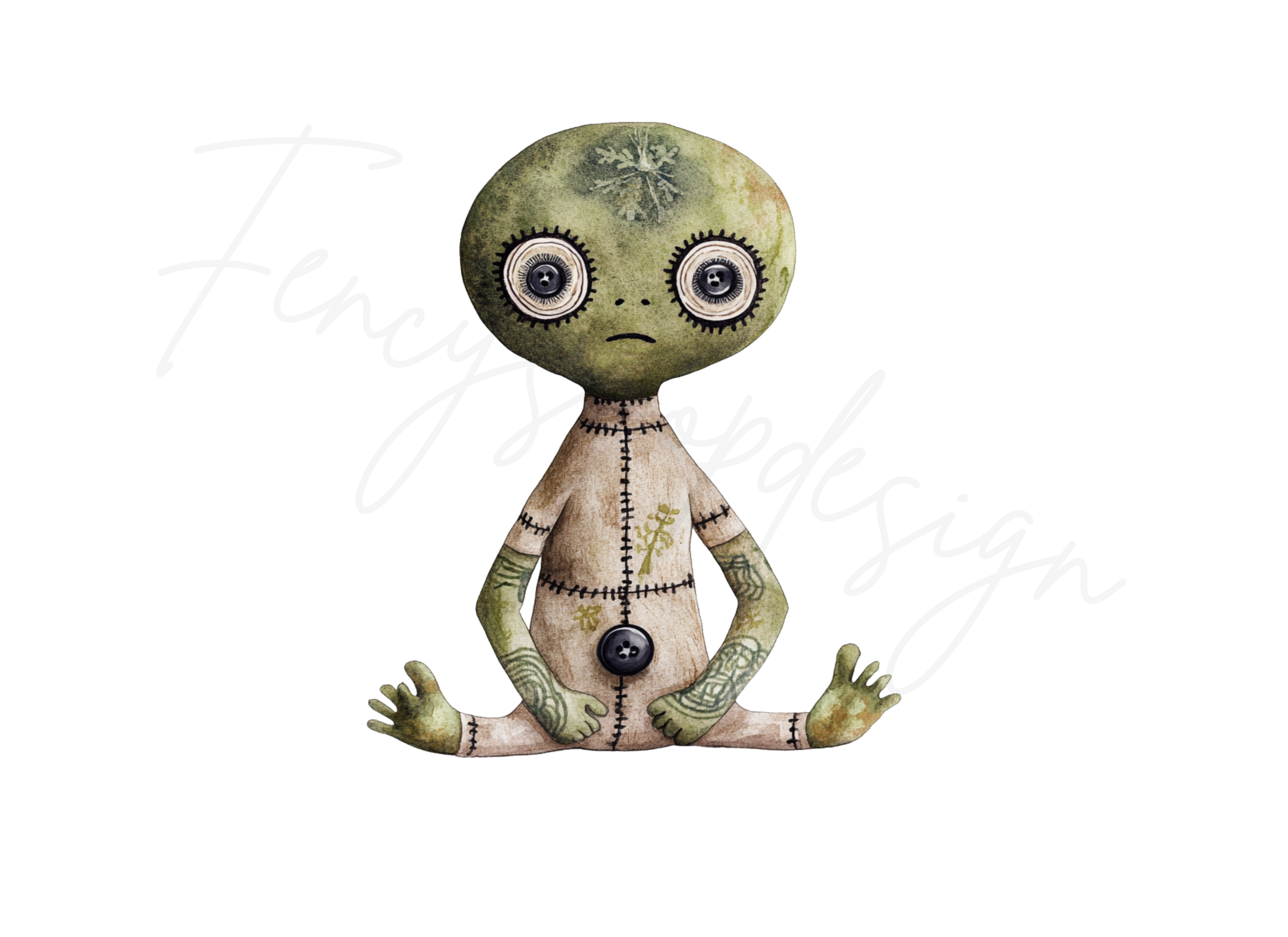 Cute Spooky Voodoo Doll Clipart Bundle