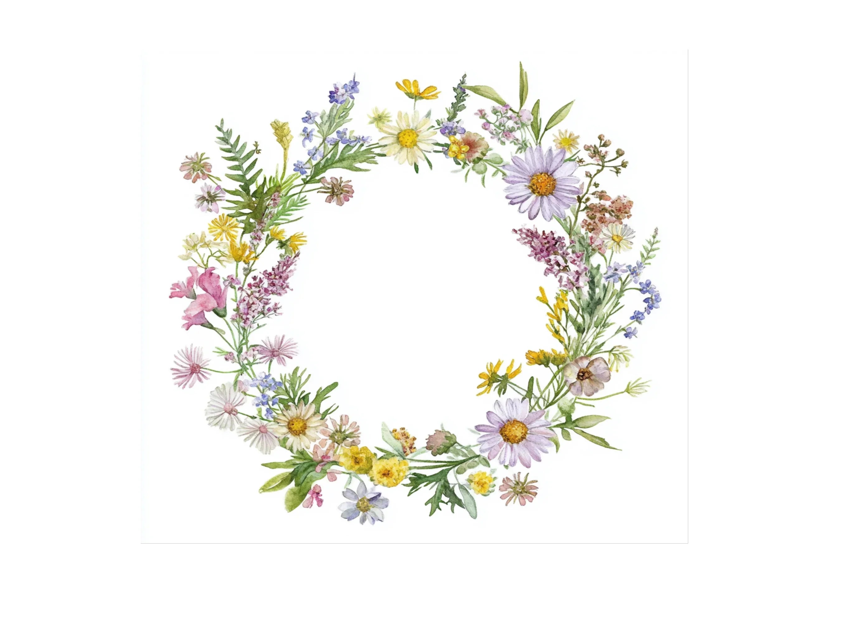Wildflower Wreaths Clipart Bundle