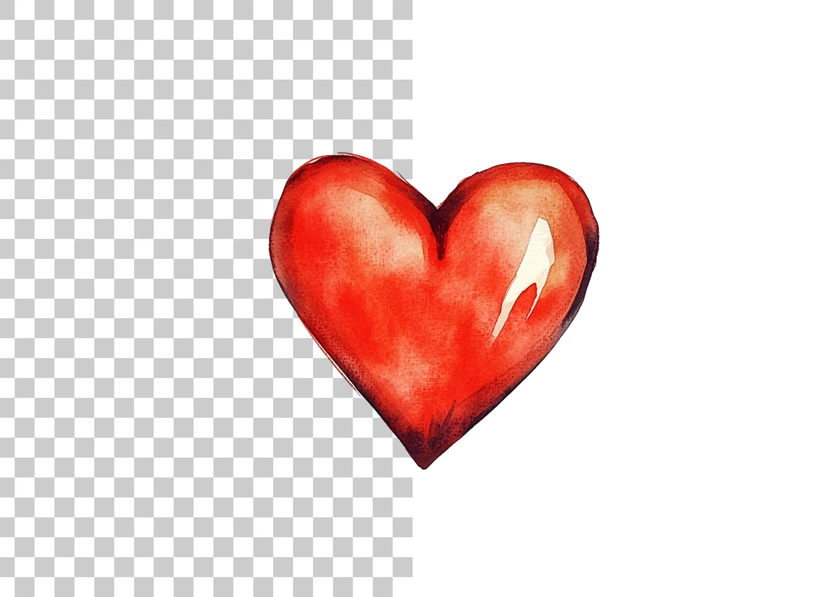 Red Hearts Clipart Bundle