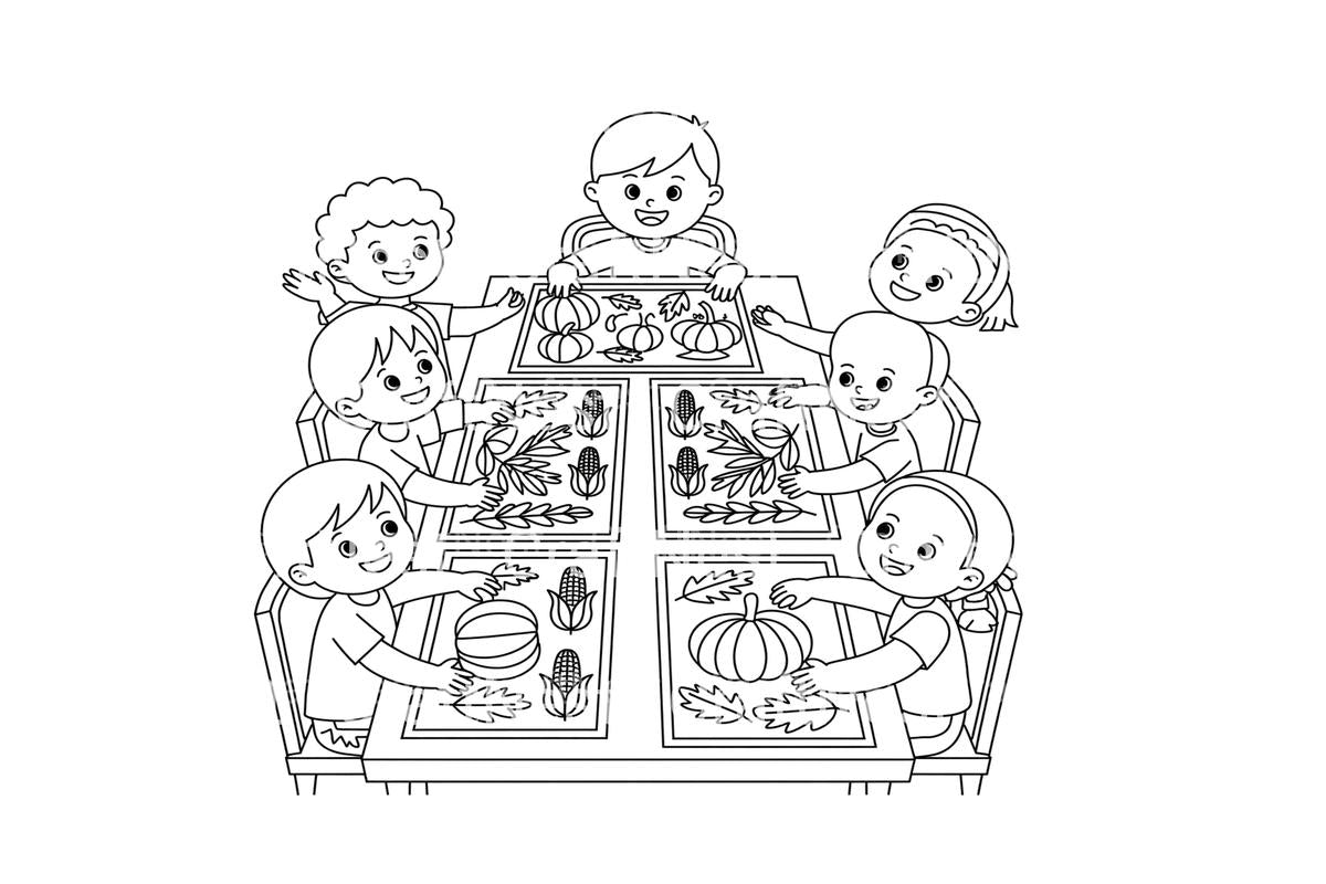 Thanksgiving Kids Fun Coloring Books
