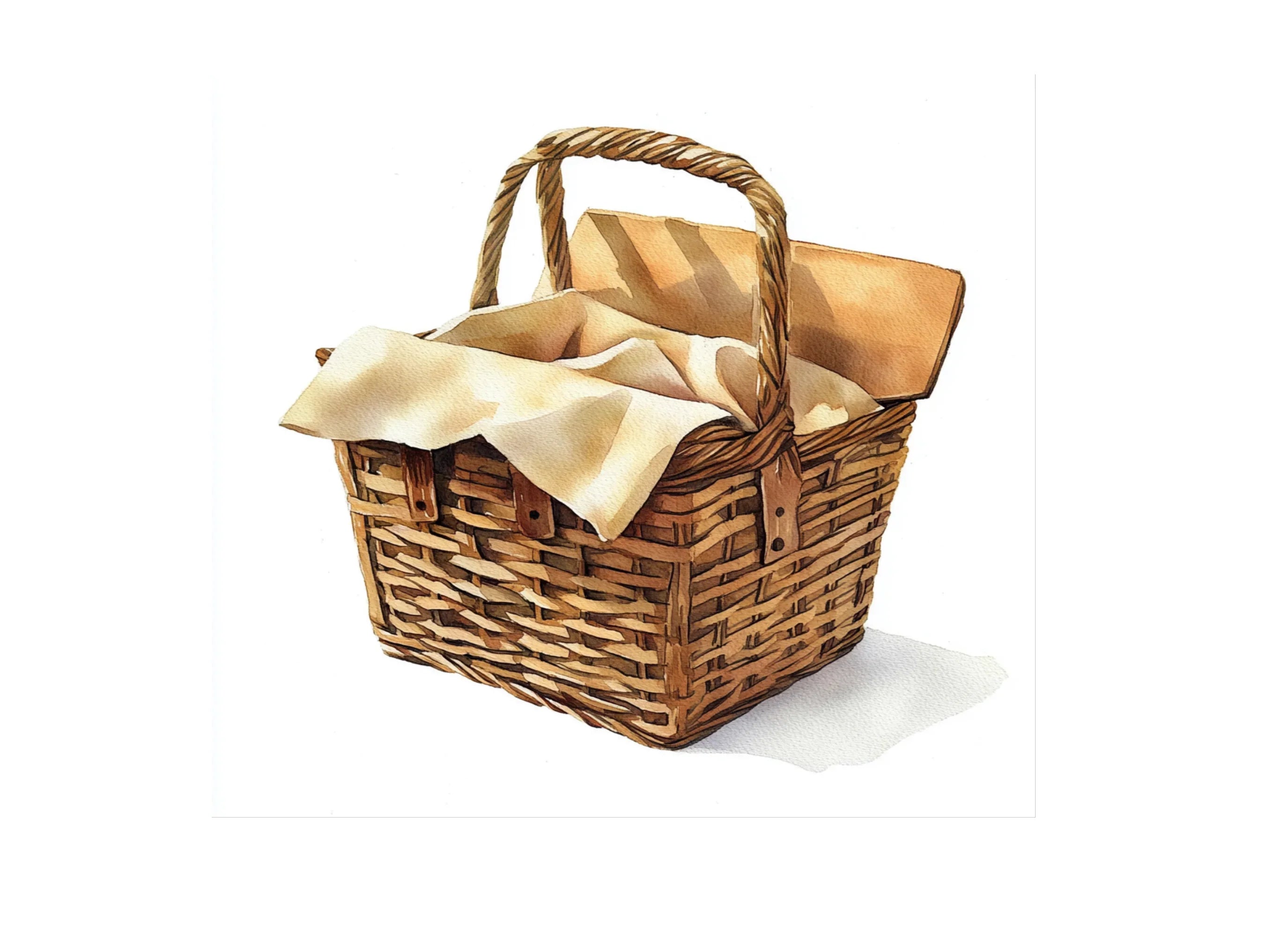 Picnic Baskets Clipart Bundle