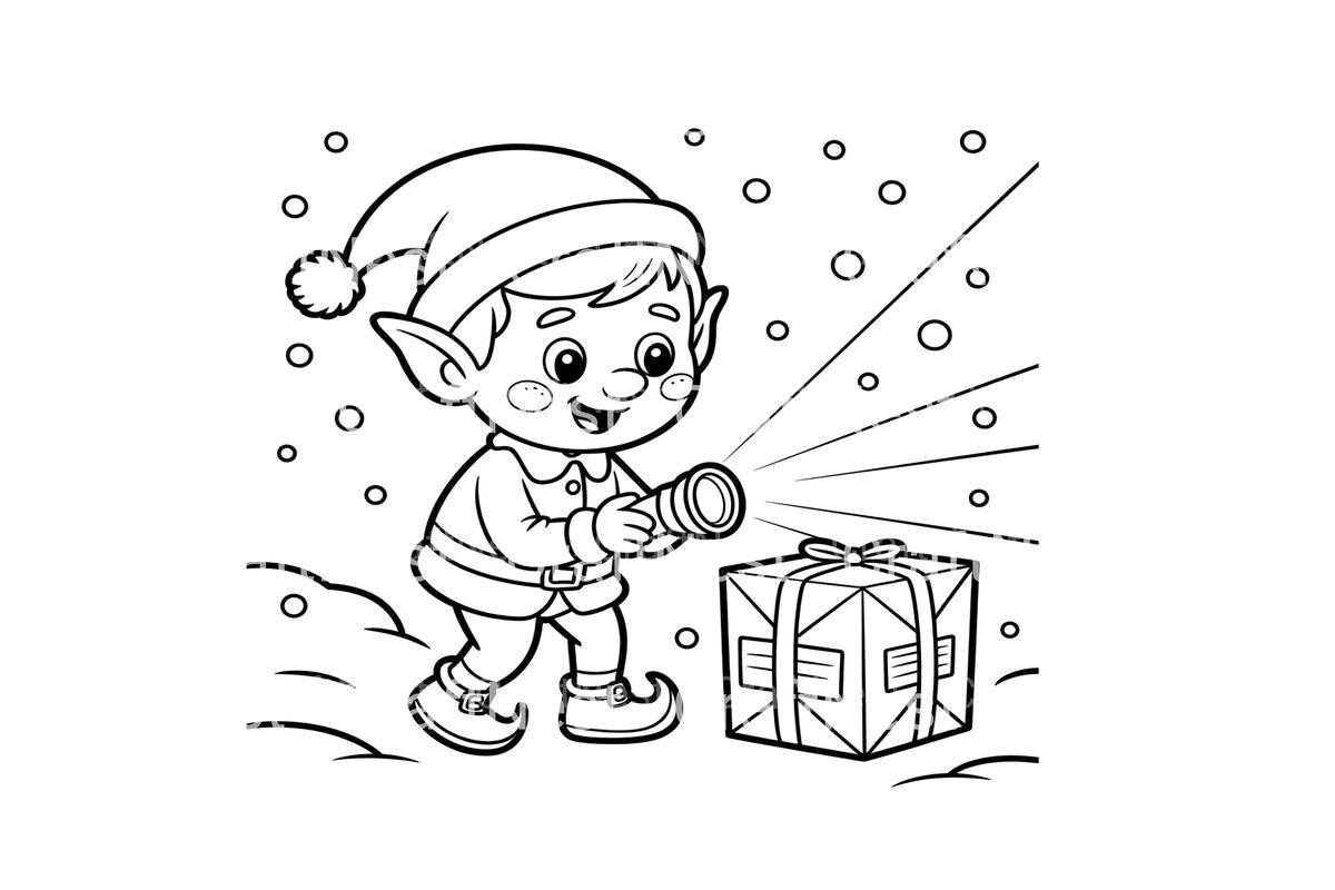 Christmas Elffor Kids Coloring Books