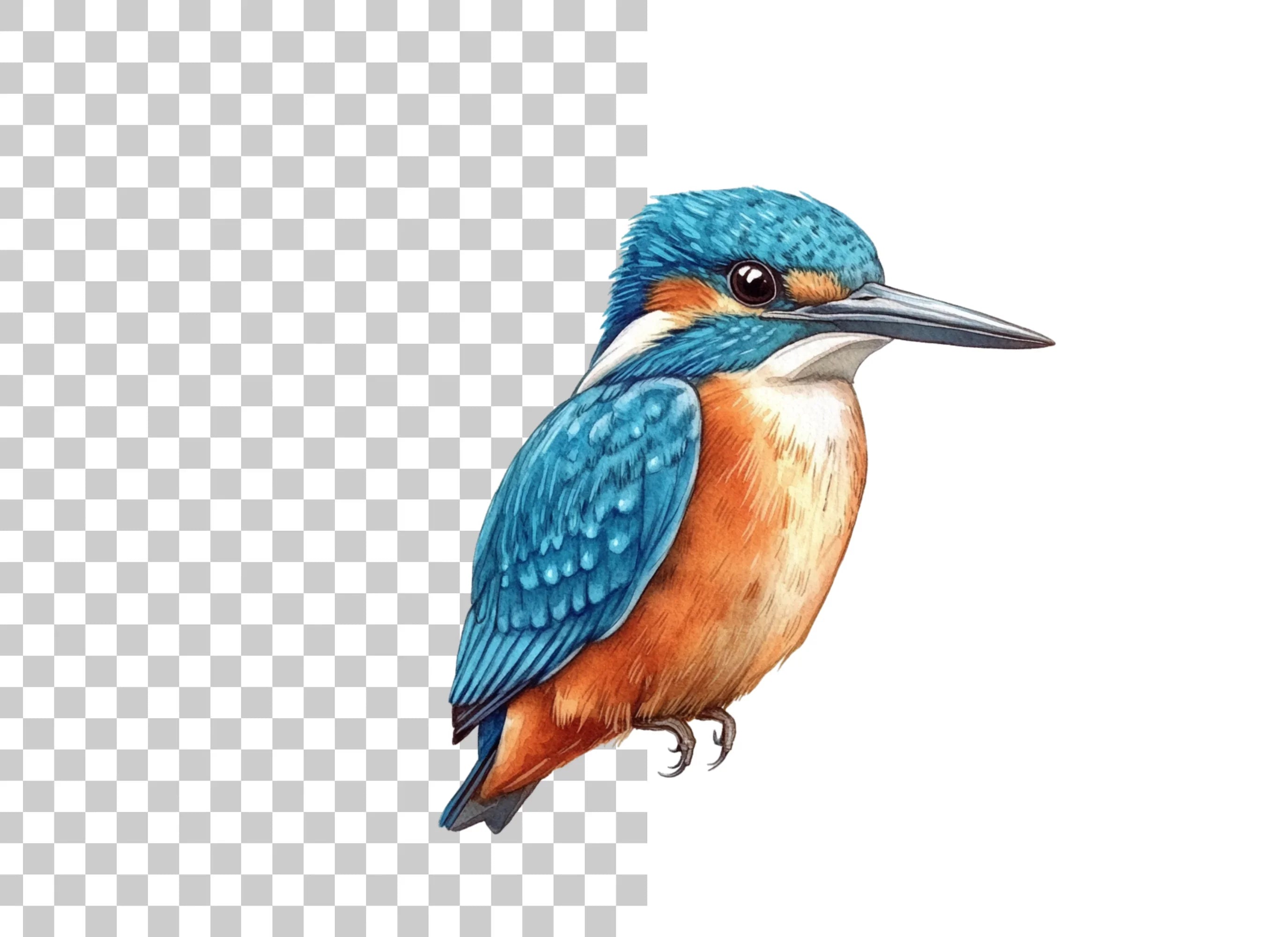 Vibrant Kingfisher Clipart Bundle
