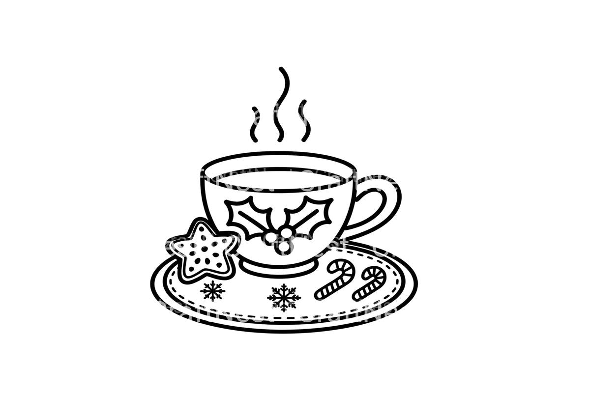 Christmas Coloring Books and Hot DrinksPlanner Coloring Books