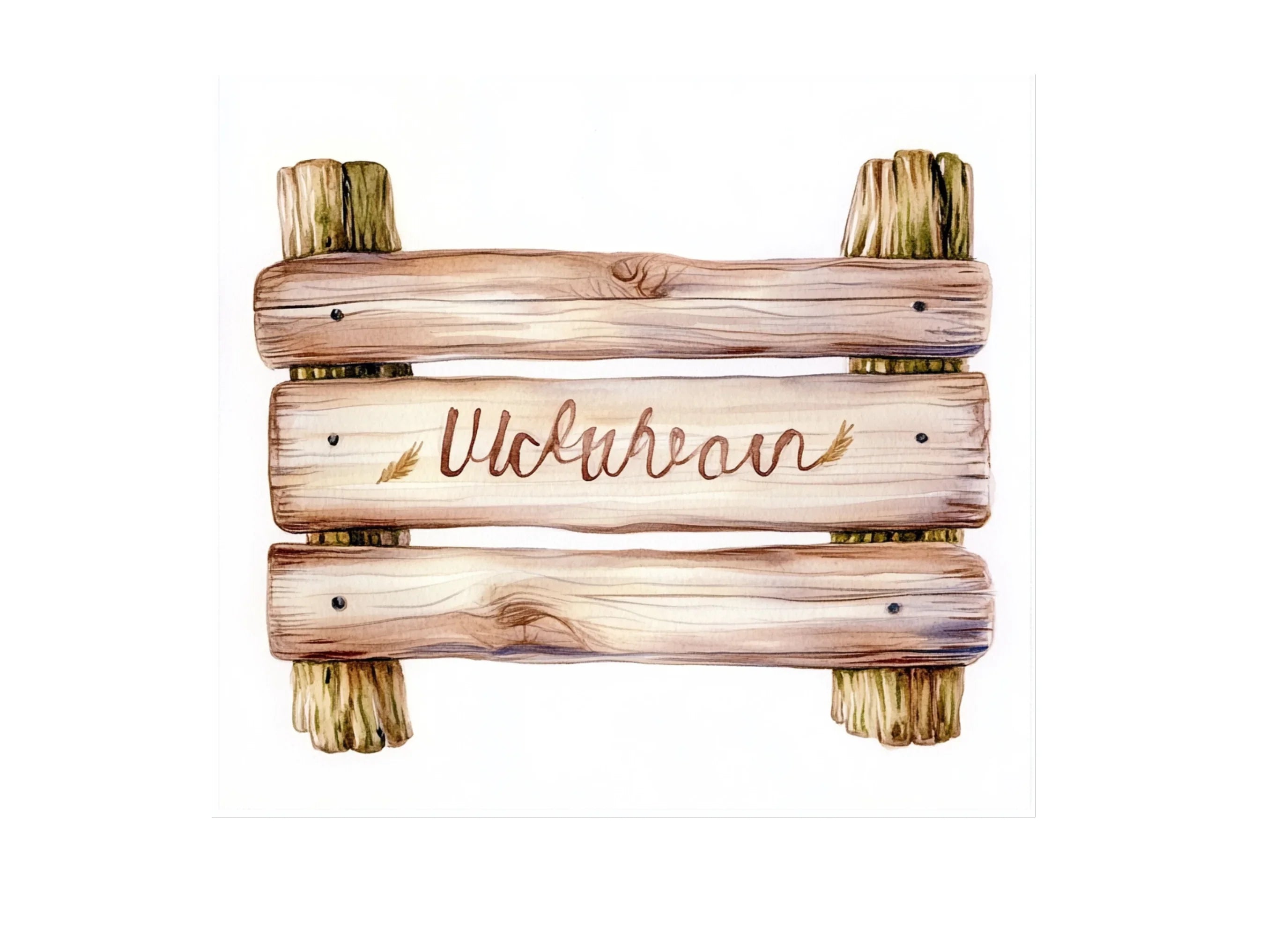 Hand Painted Wooden Boards Clipart Bundle