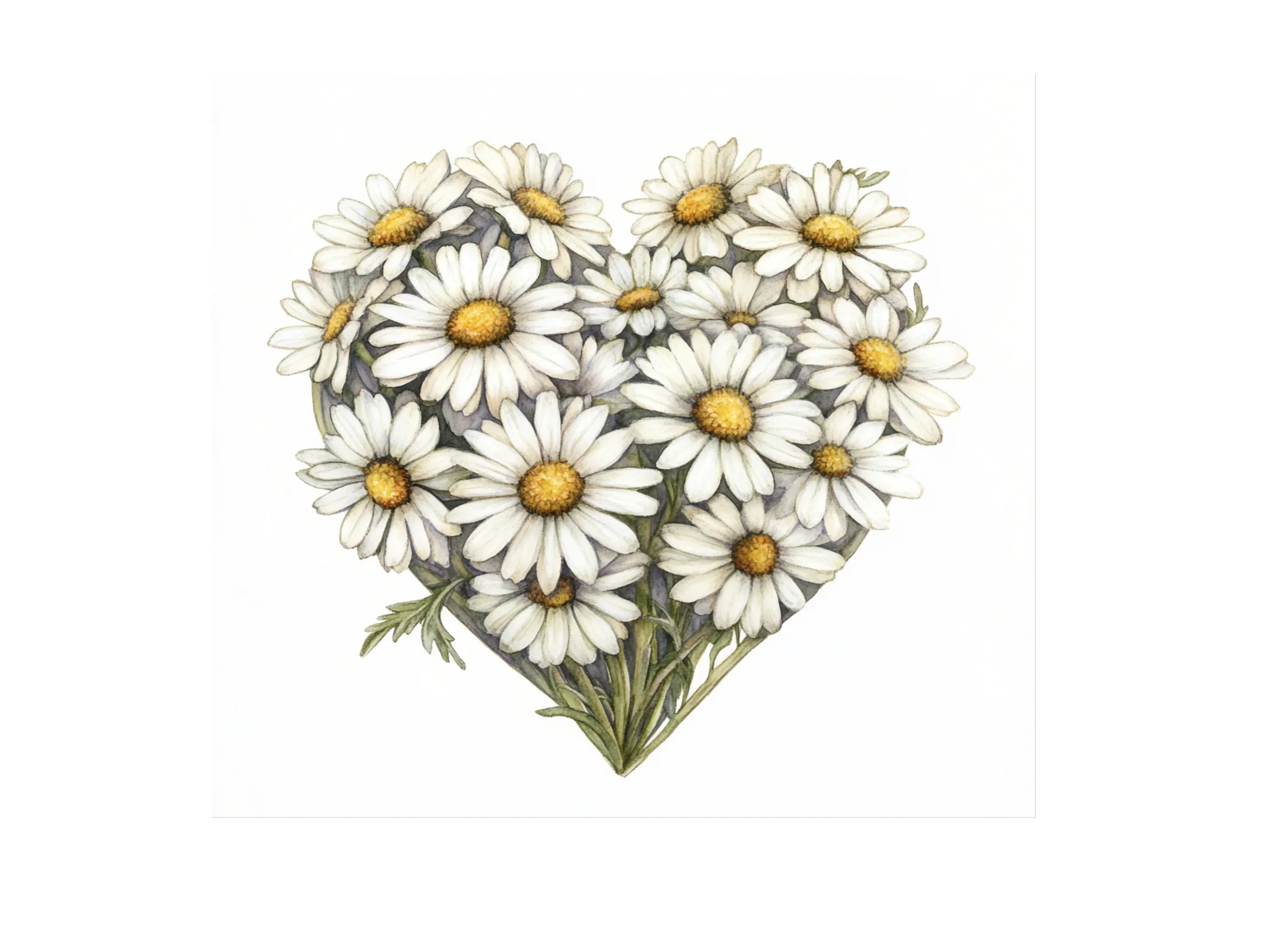 Daisy Heart Clipart Bundle