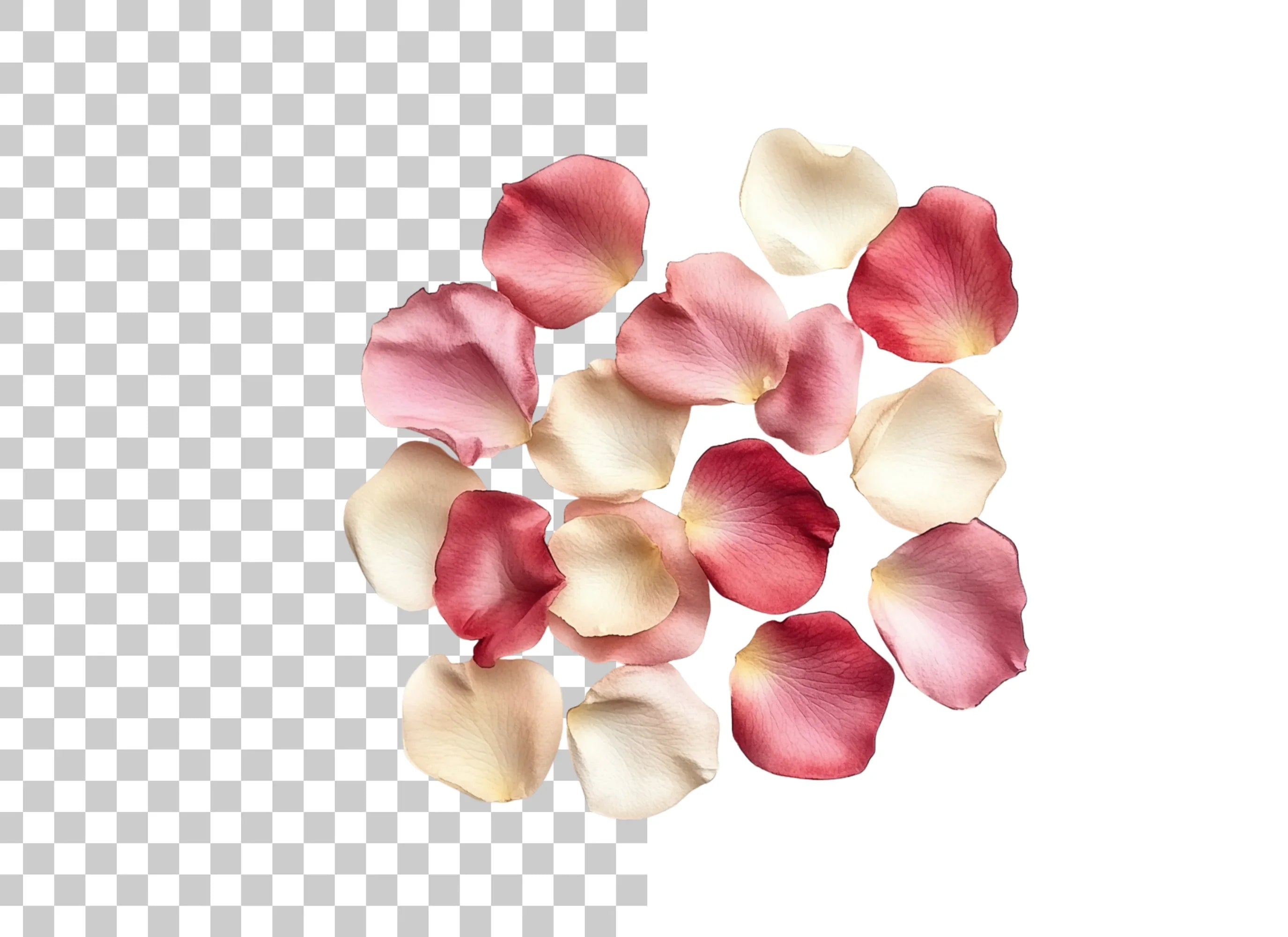 Elegant Rose Petals Clipart Bundle