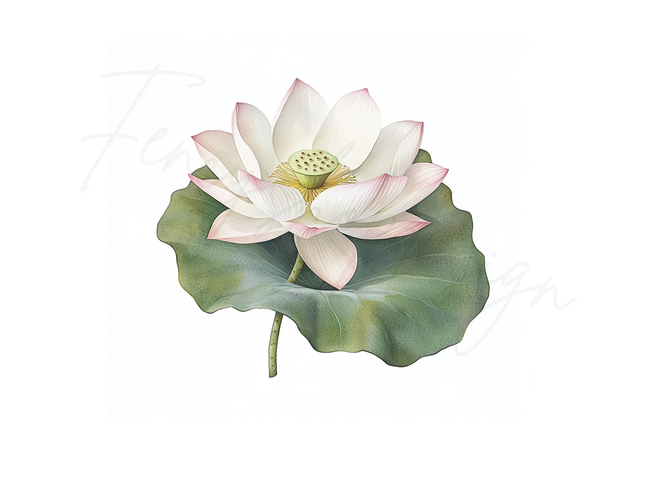 Elegant Lotus Flower Clipart Bundle