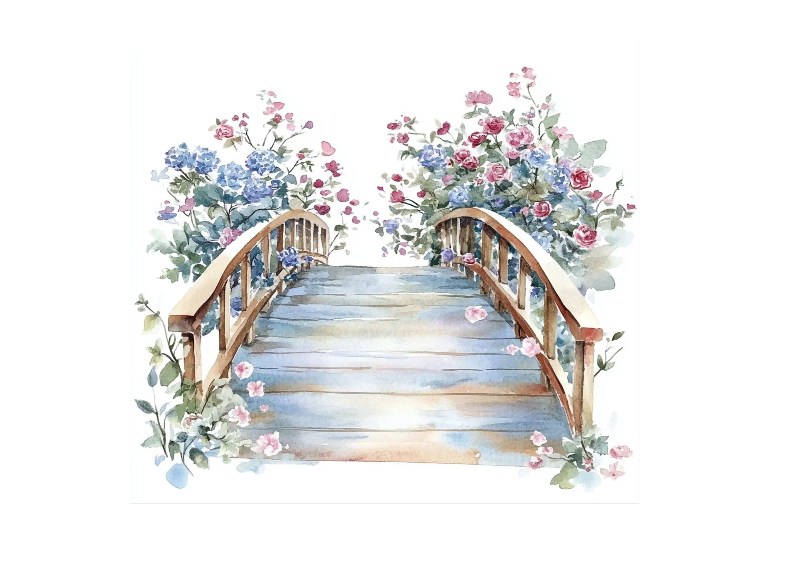 Enchanted Garden Bridge Clipart Bundle