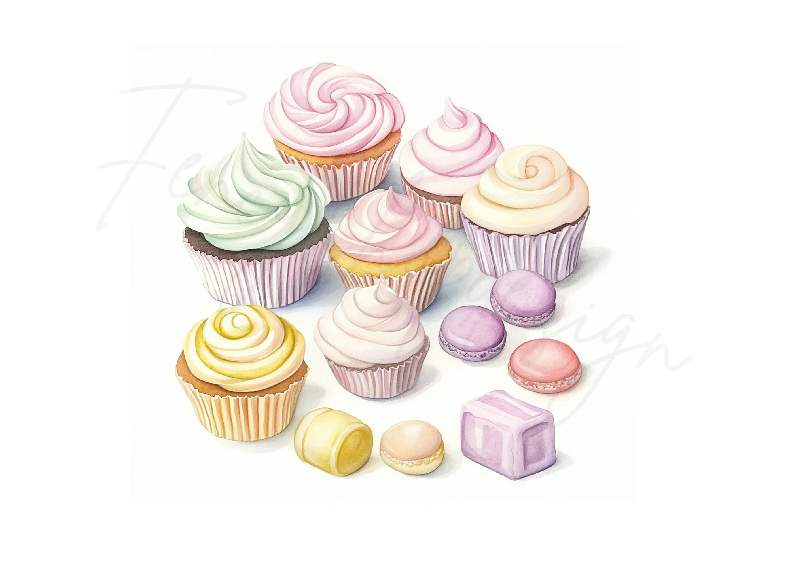 Cupcakes and Candies Clipart Bundle