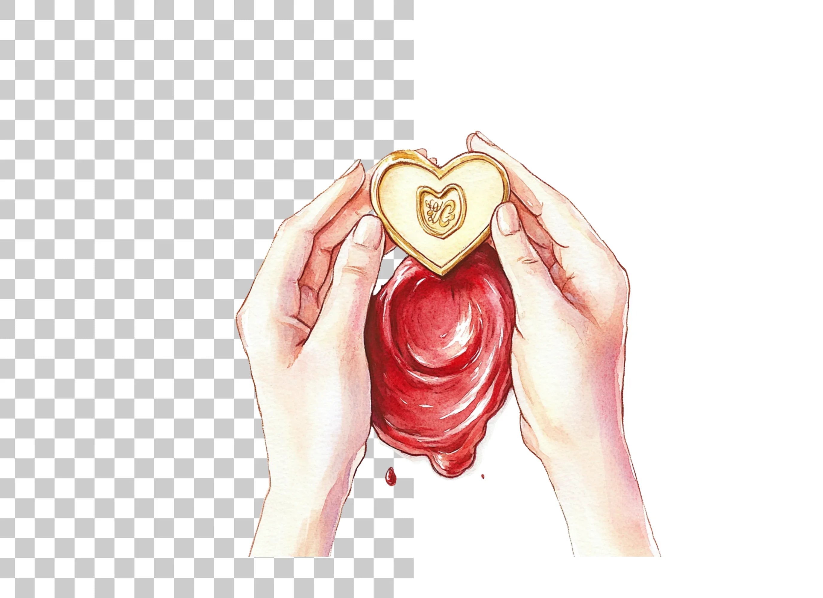 Heart Shaped Dalgona Candy Game Clipart Bundle