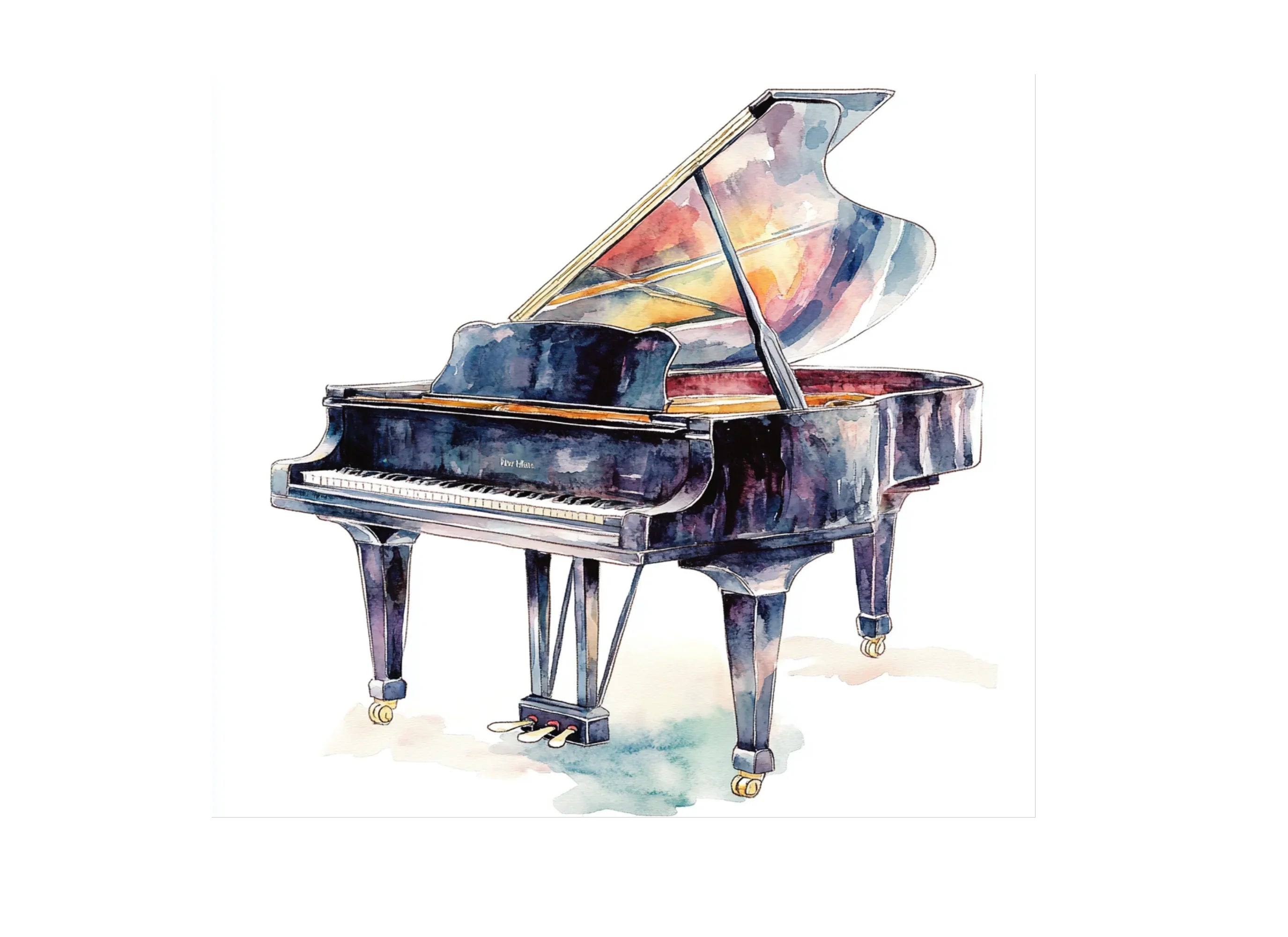 Elegant Grand Piano Clipart Bundle