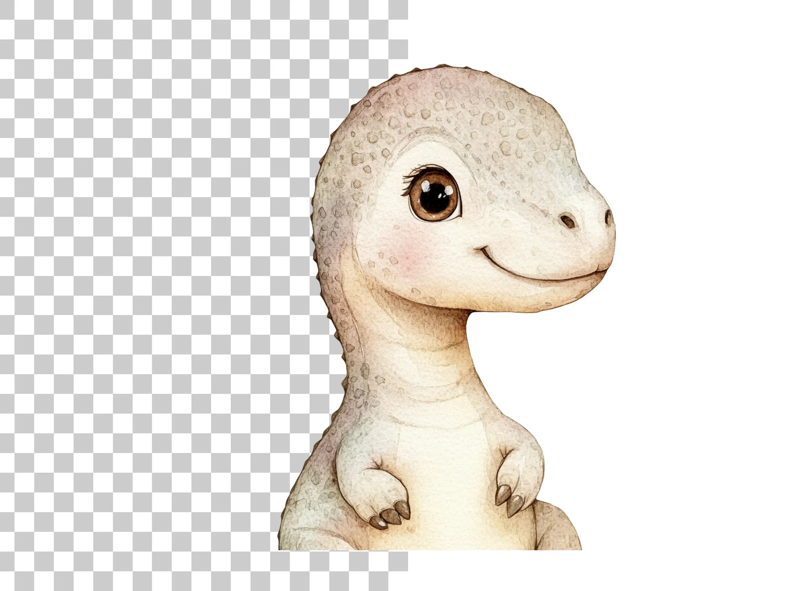 Cute Baby Rex Dinosaur Clipart Bundle
