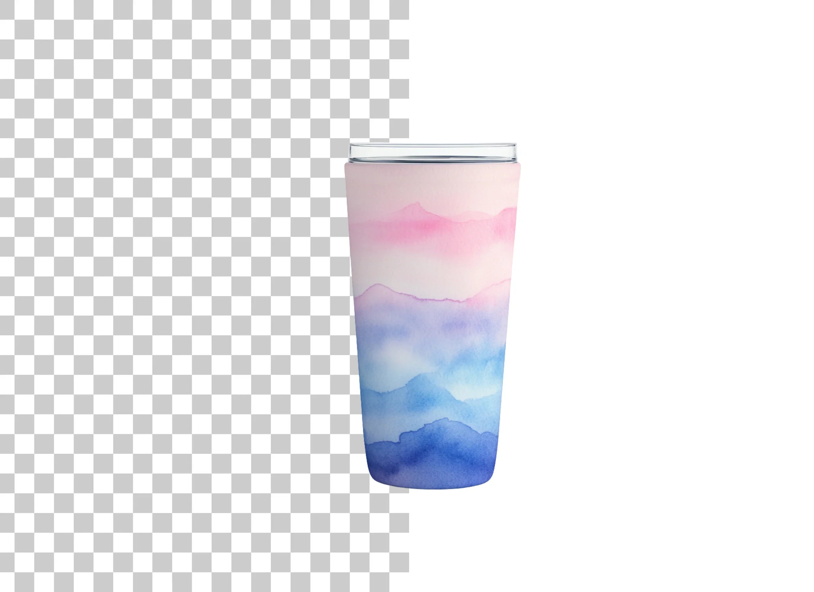 Pink and Blue Tumbler Clipart Bundle