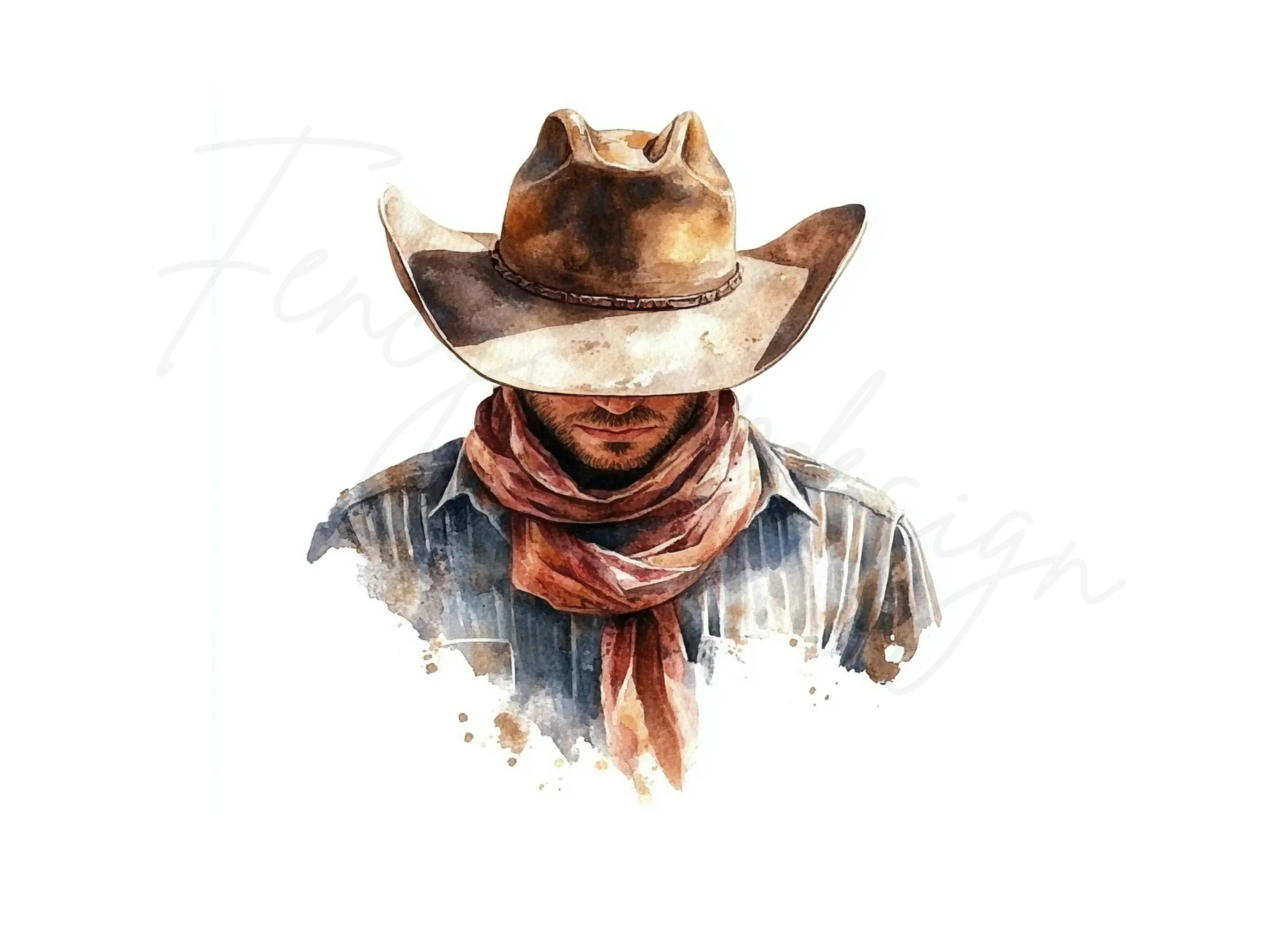 Stylish Cowboy Fashion Clipart Bundle