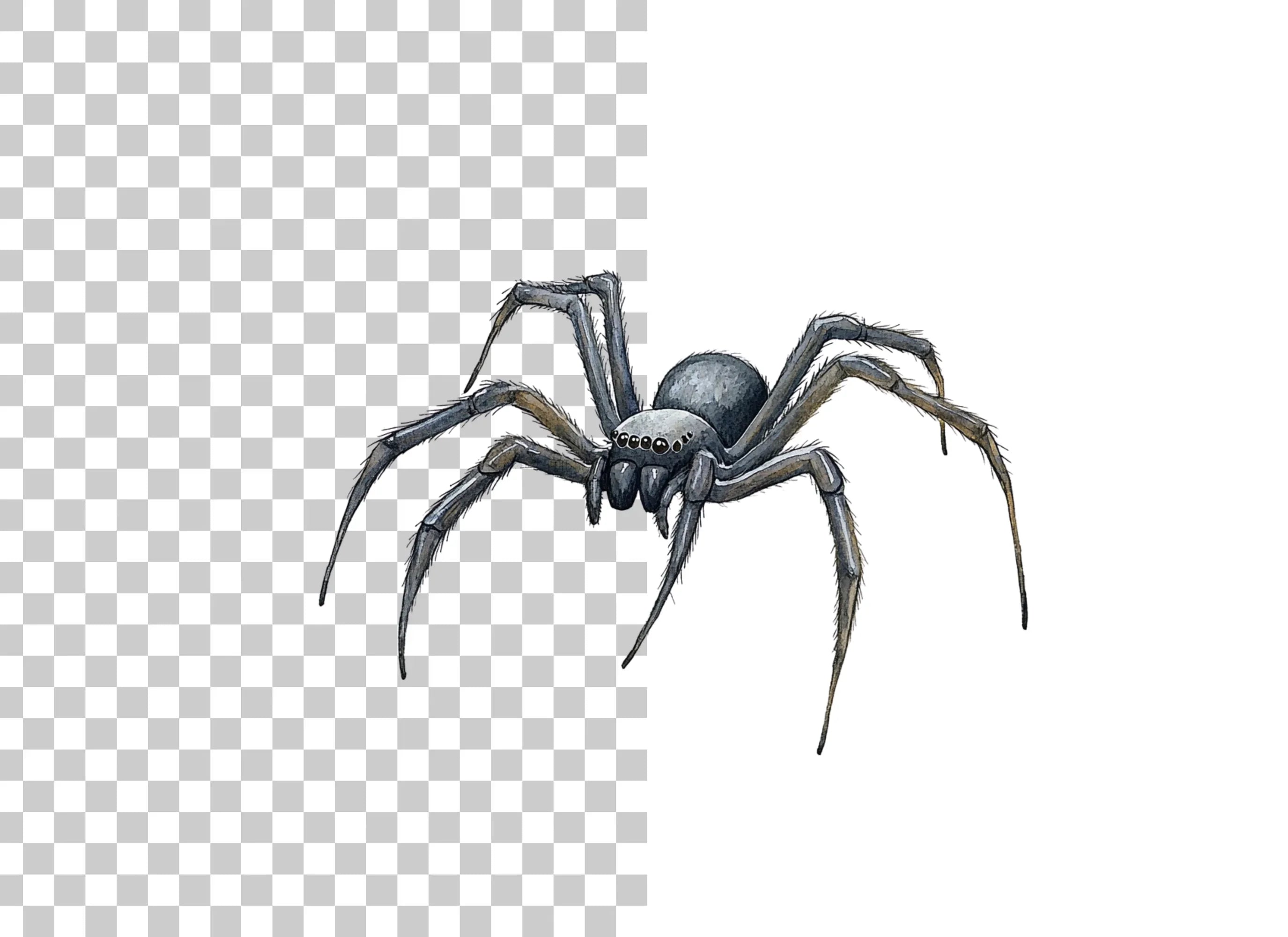 Realistic Spider Clipart Bundle