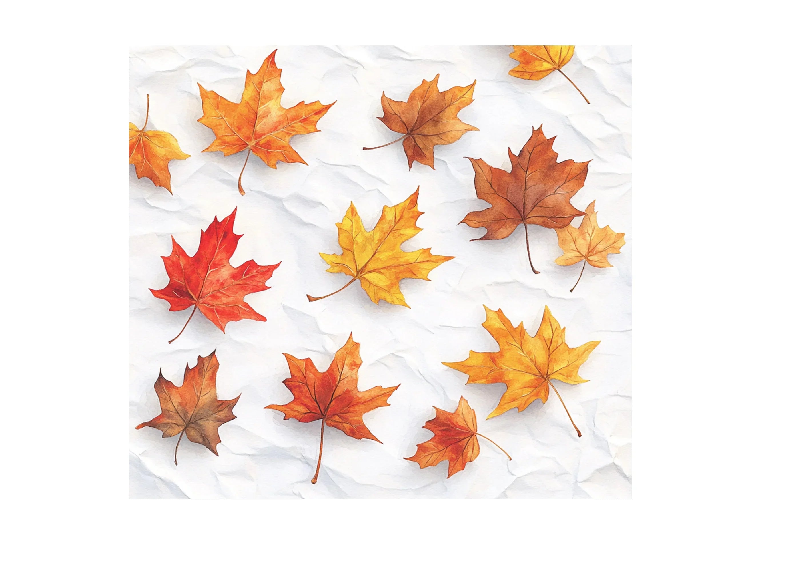 Scattered Autumn Leaves Clipart Bundle