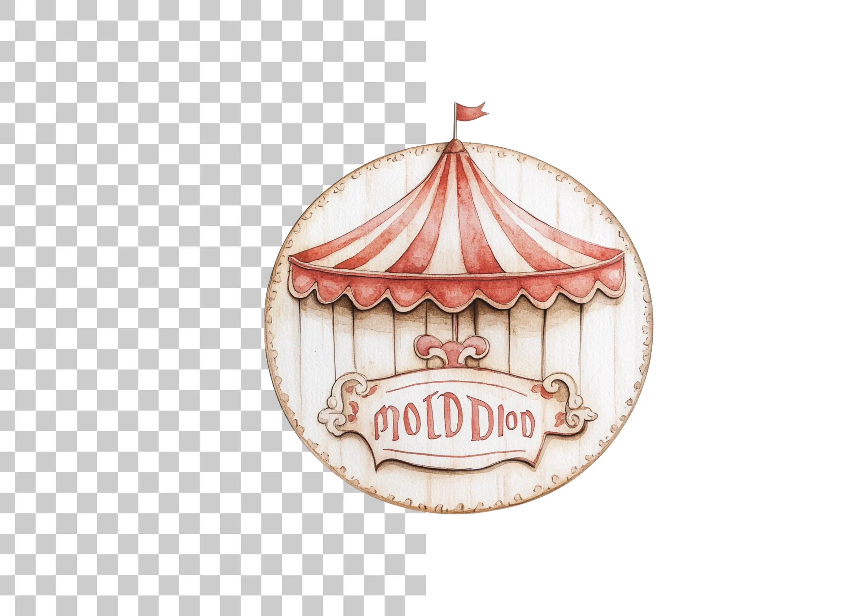 Vintage Circus Tent Clipart Bundle