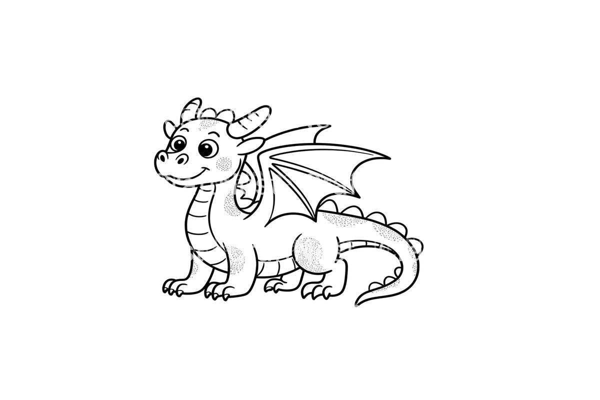 Cute Baby Dragon Coloring Books