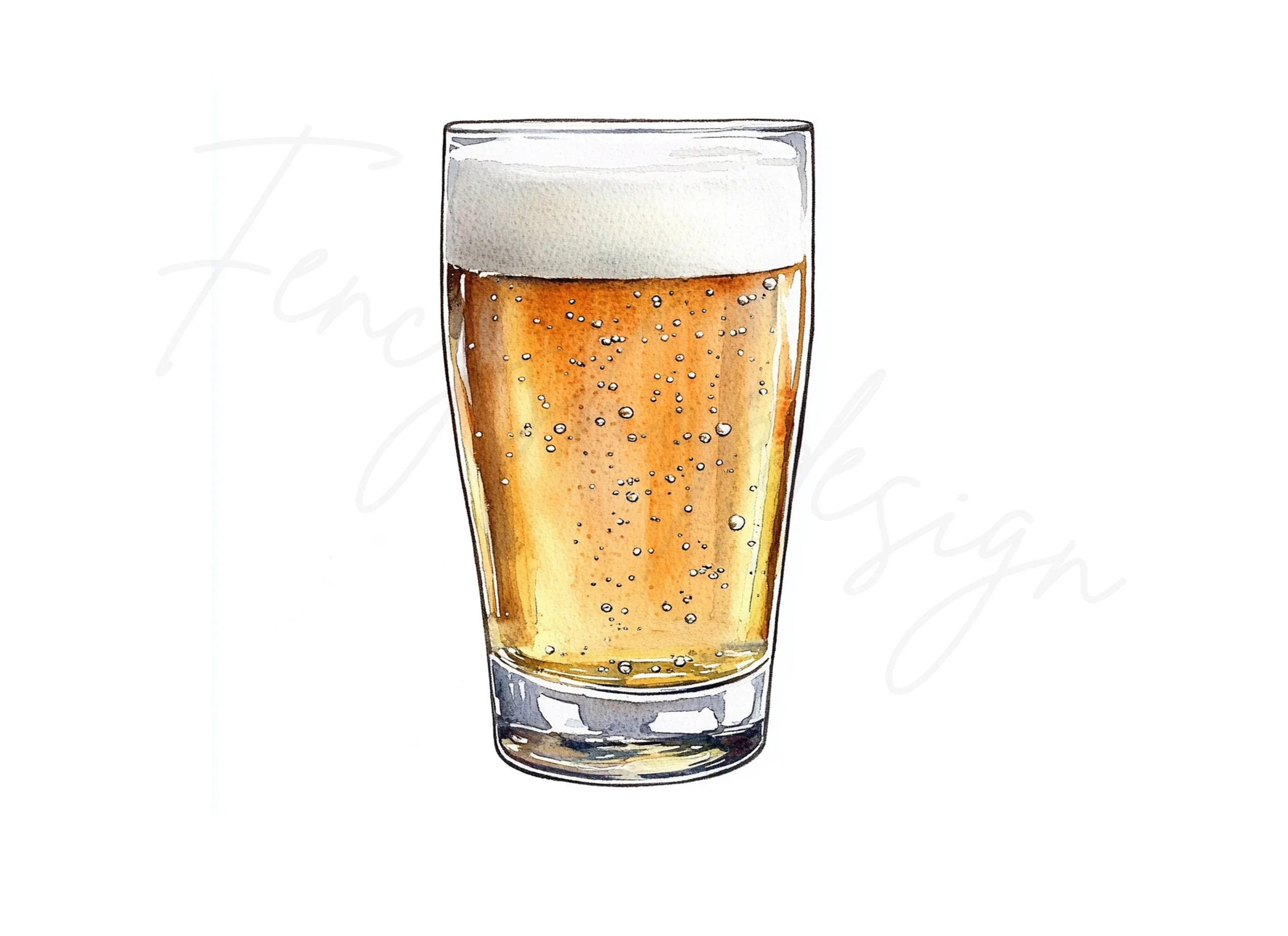 Refreshing Beer Glasses Clipart Bundle