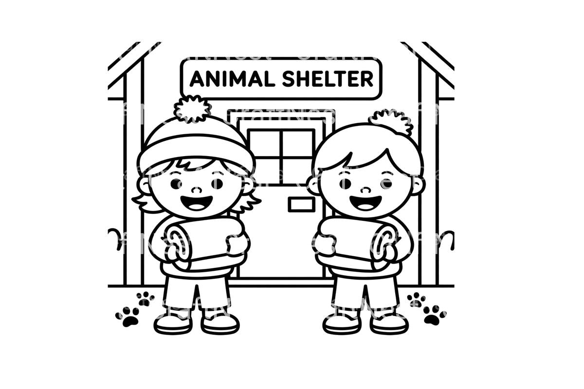 Animal Shelter Donation Coloring Books