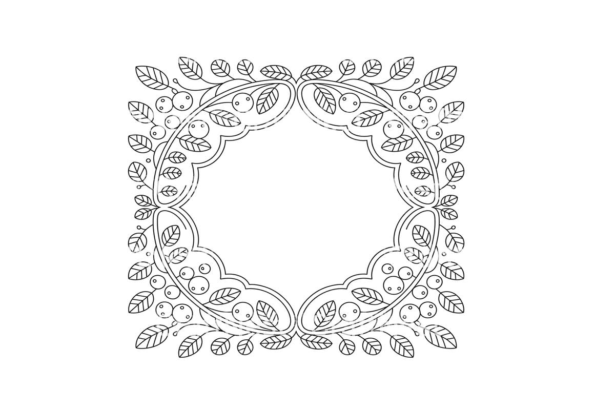 Berry and Leaf Frame Coloring Books
