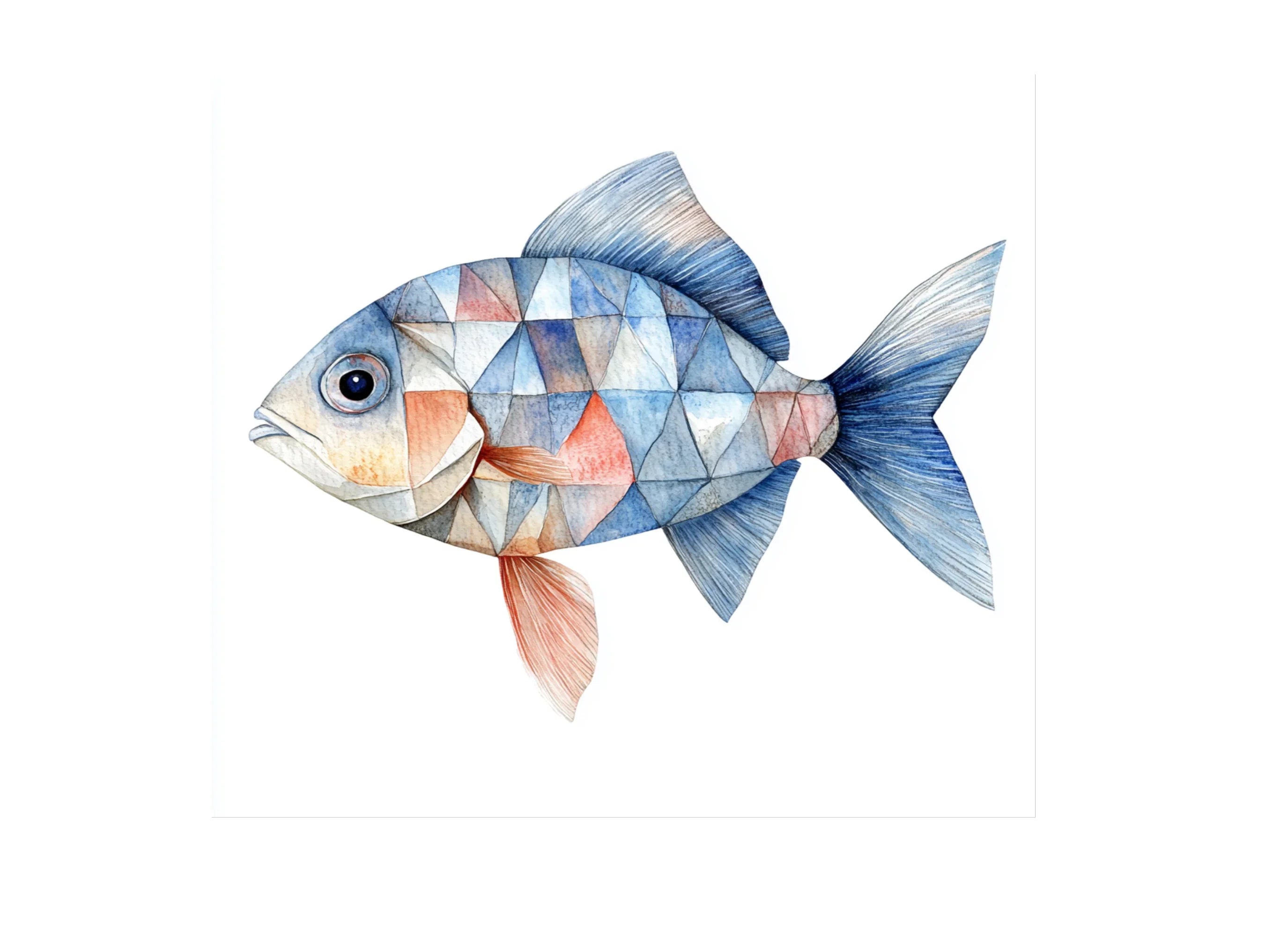 Geometric Fish Clipart Bundle