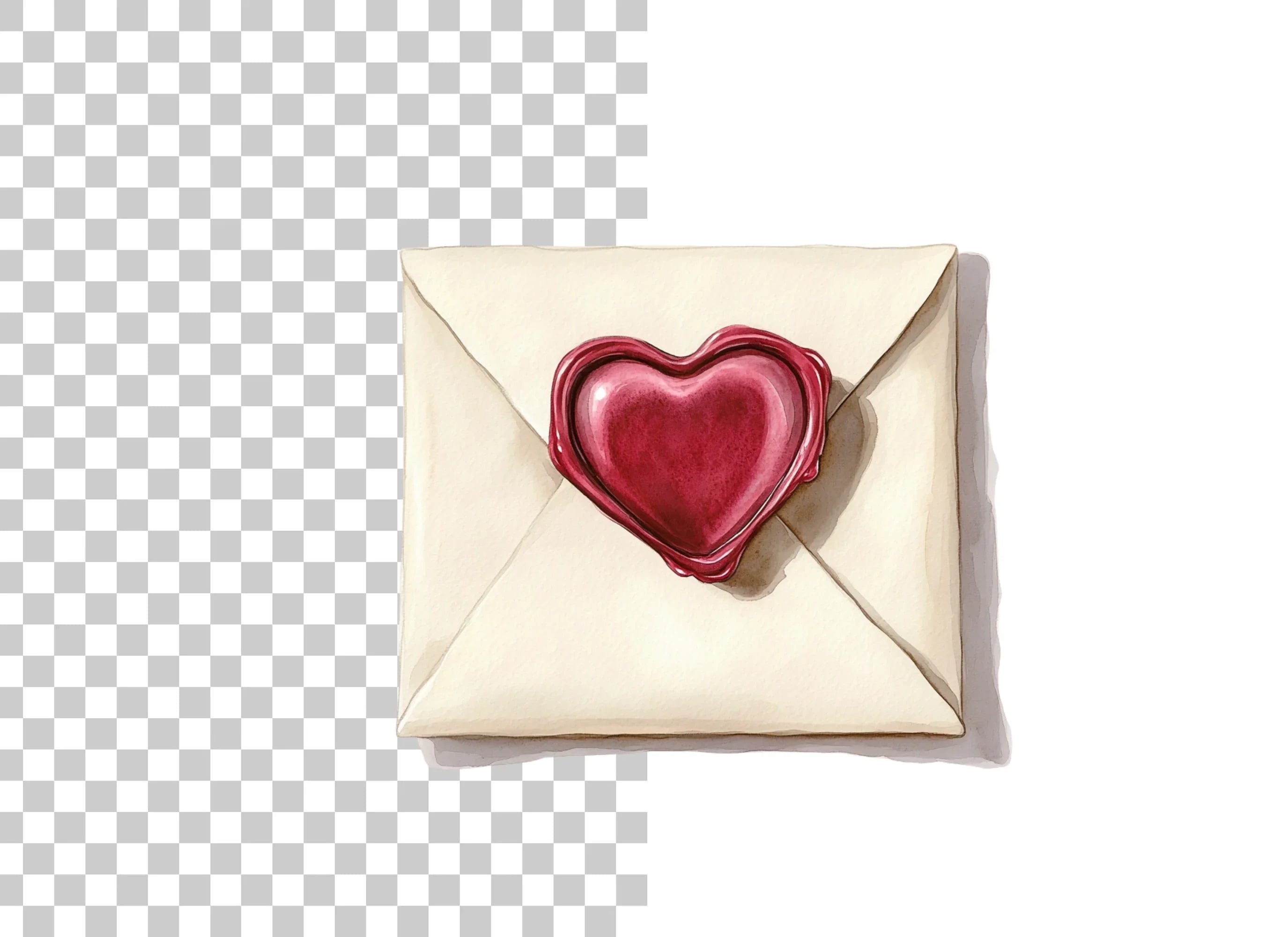 Love Letter Wax Seal Clipart Bundle