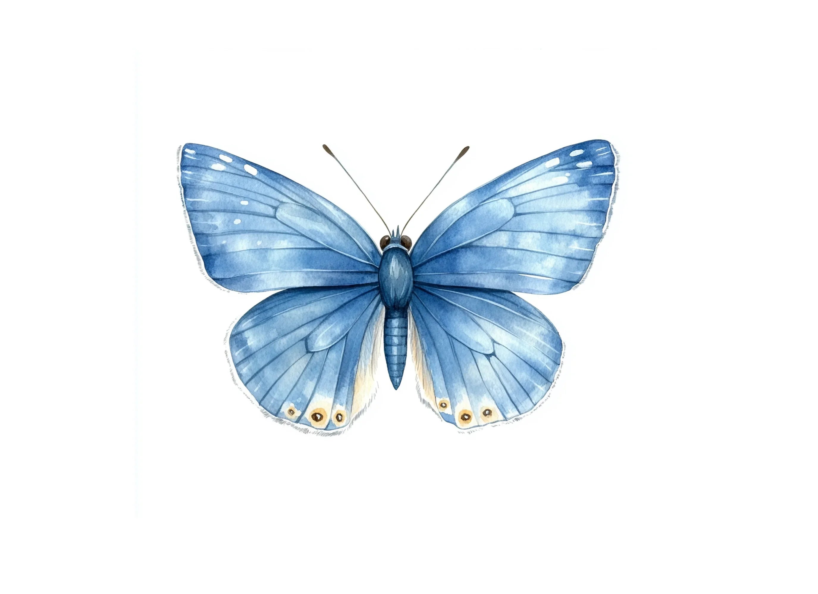 Elegant Blue Butterfly Clipart Bundle