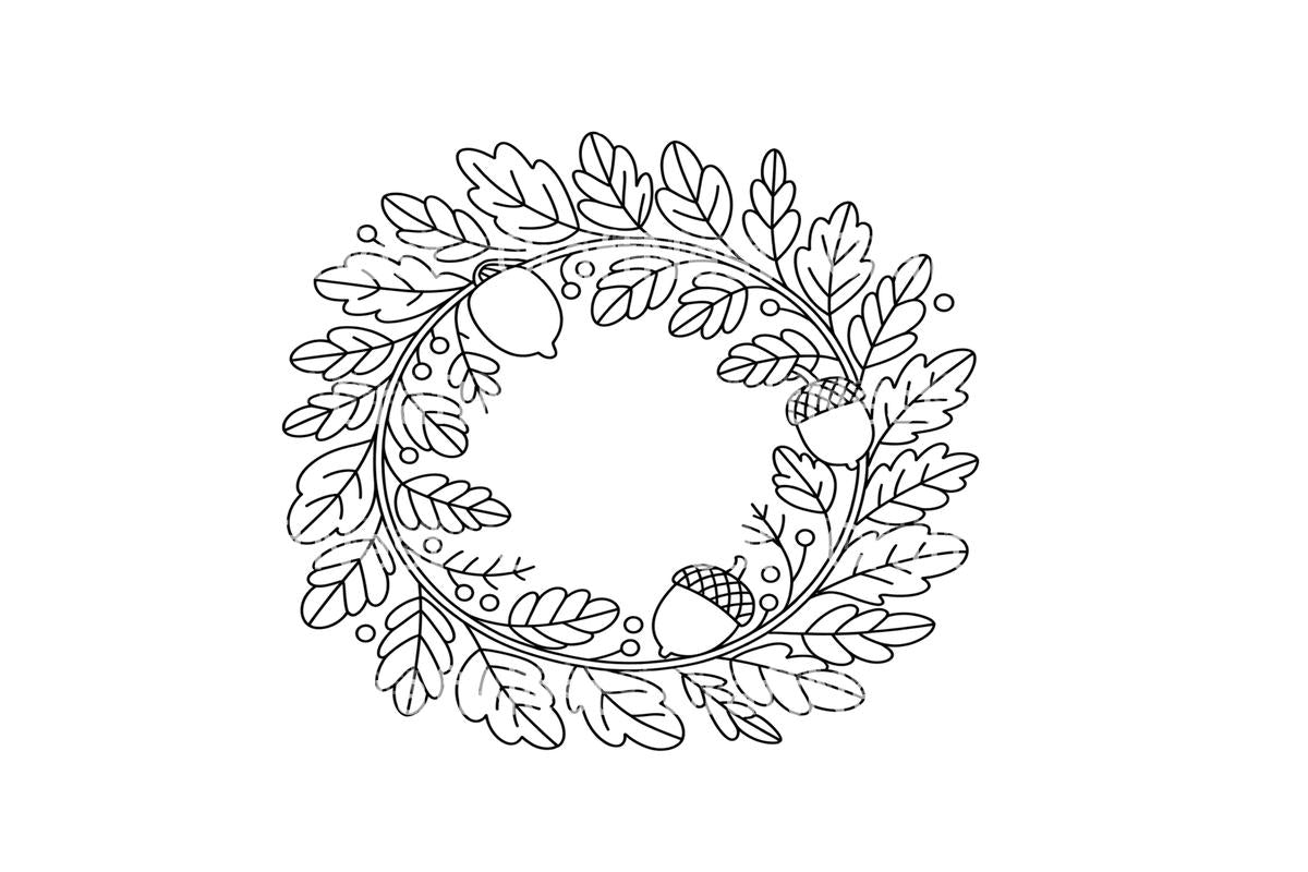 Autumn Wreath Coloring Books