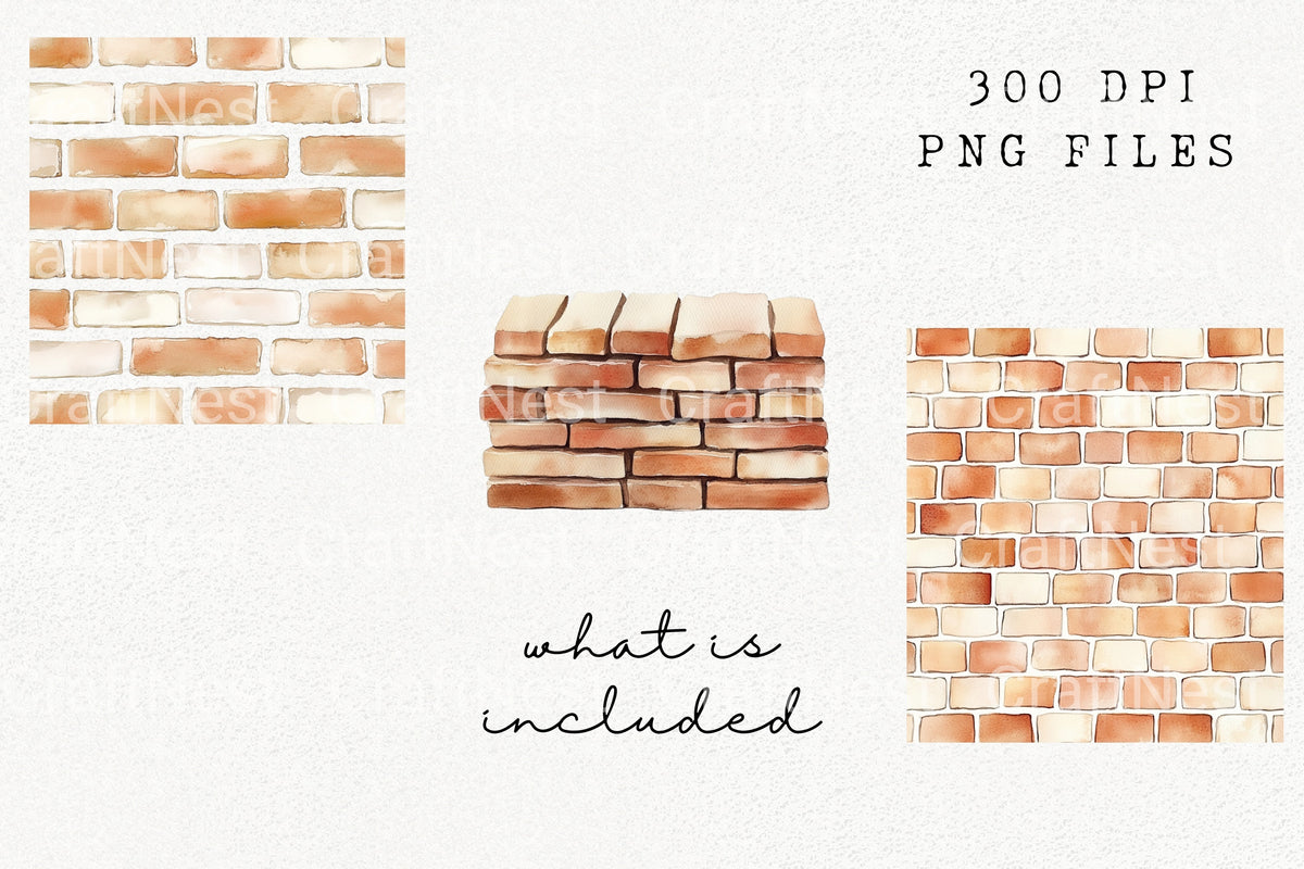 Brick Wall Clipart Bundle
