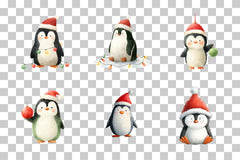 Cute Christmas Penguin Clipart Bundle - CraftNest - Digital Crafting and Art